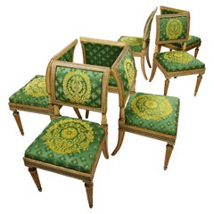 Seven Early 19th Century Neoclassical Italian Chairs, Milan circa 1820