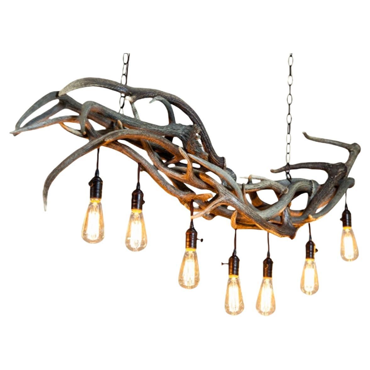 Seven Falls Axis Deer Antler Chandelier by The Peak Antler