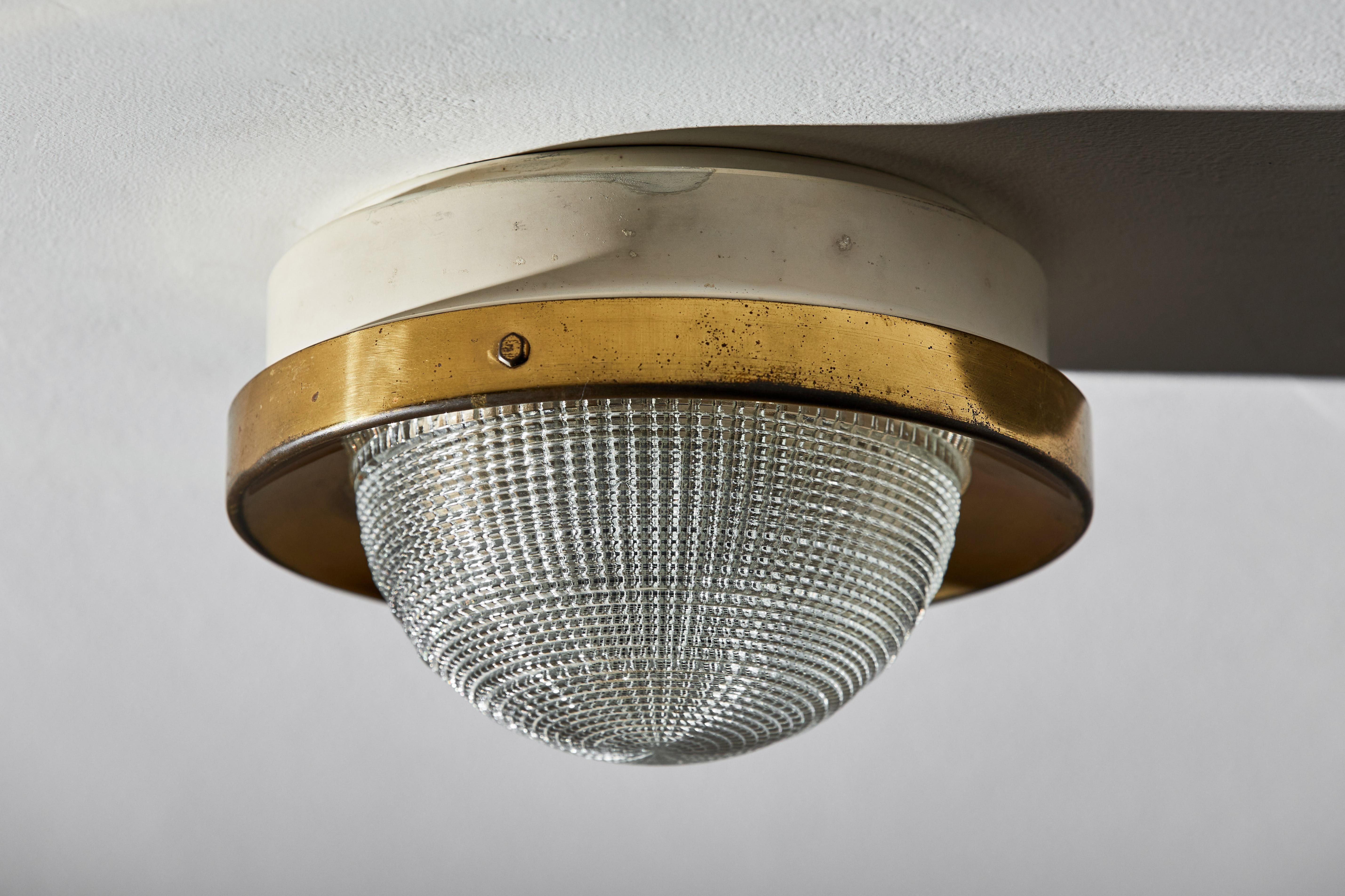 Brass Two Flushmount Ceiling Light by Stilnovo