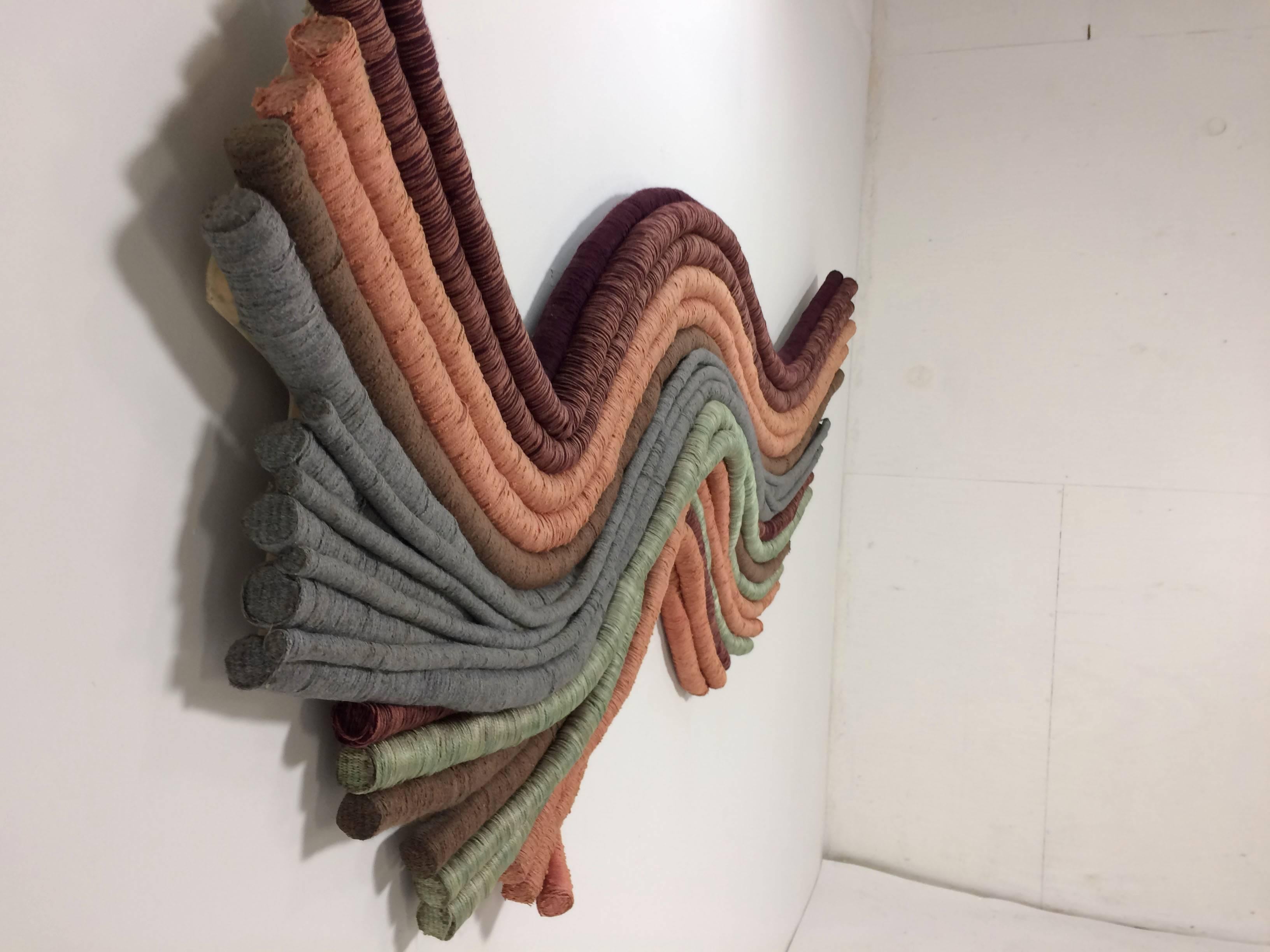 Barbara Barron Textil Faser Kunst Skulptur Wandbehang (amerikanisch)