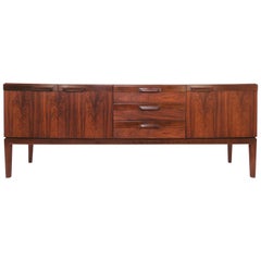Seven Foot Long Danish Modern Rosewood Credenza