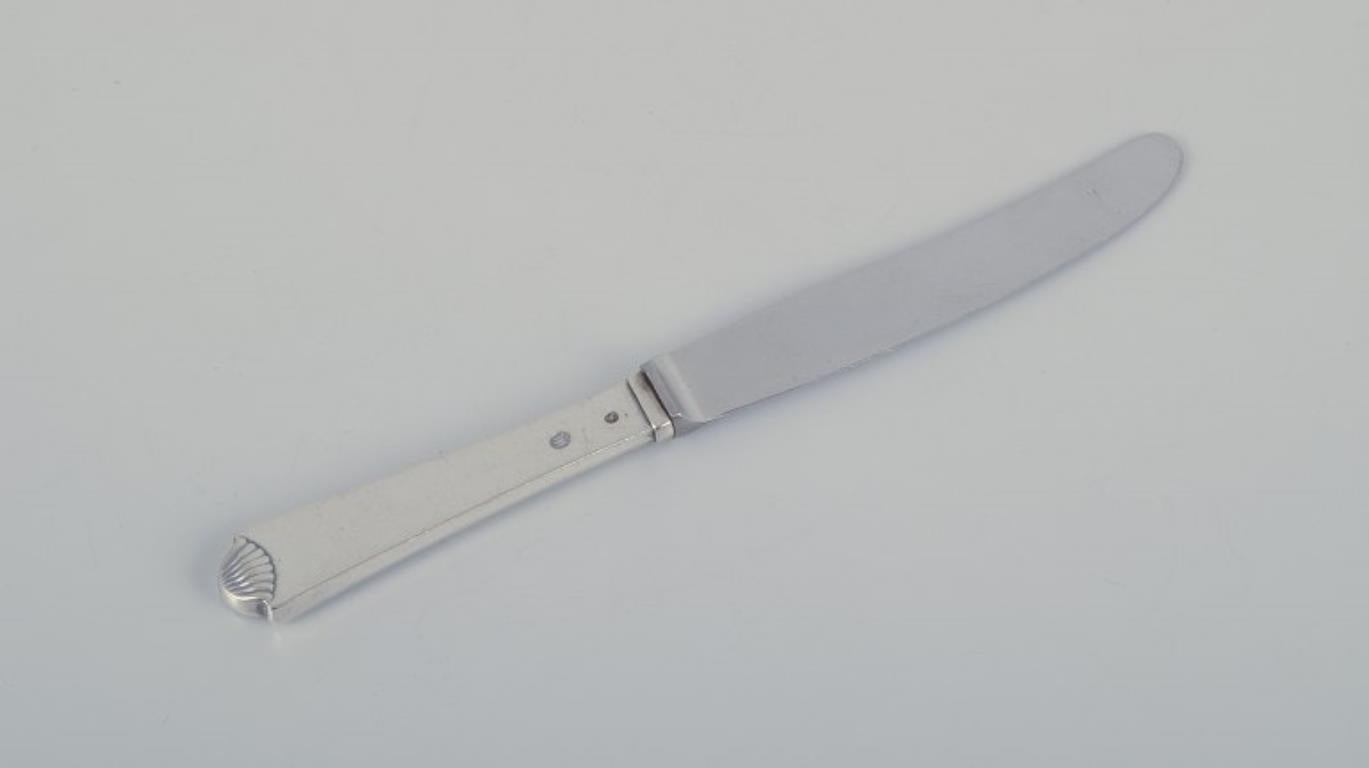 Mid-20th Century Seven fruit knives in sterling silver with stainless steel blades. For Sale