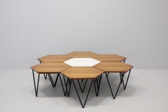 Sette tavolini da caffè Gio Ponti per I.S.A., Italia, circa 1950