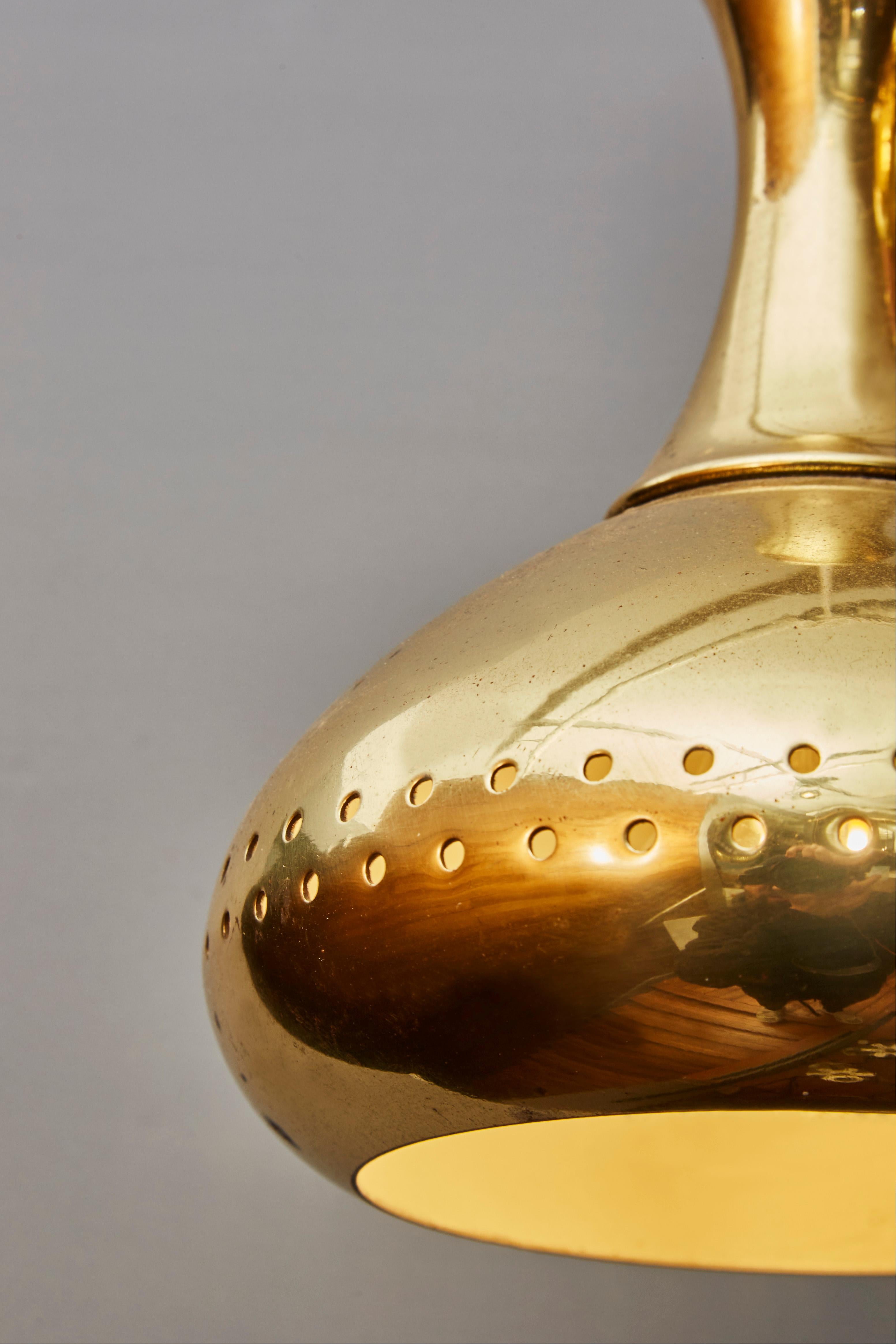 Seven Hans Agne Jakobsson Vintage Brass Pendants In Good Condition In Saint-Ouen, IDF