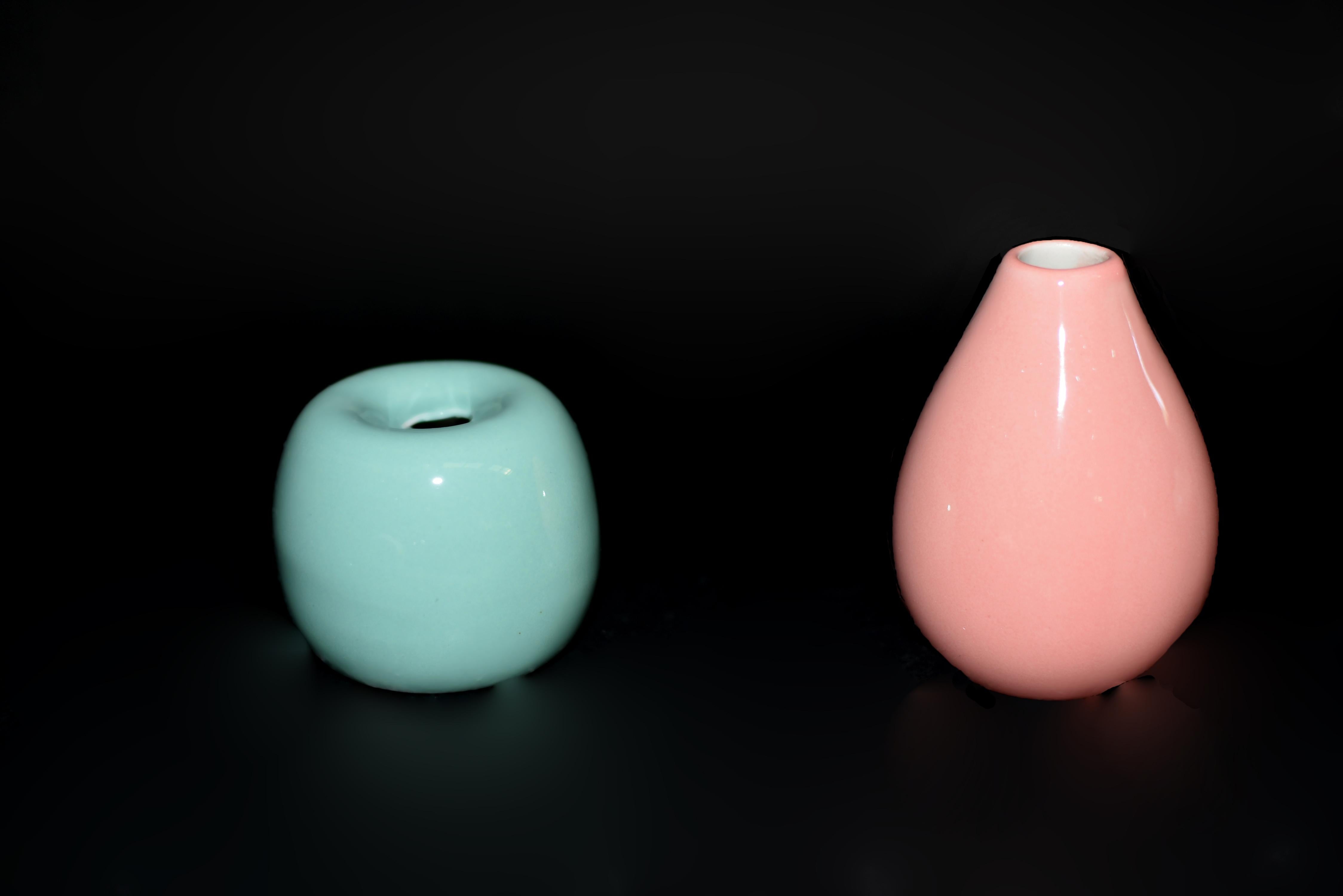 Sette mini vasi giapponesi in ceramica Wabi Sabi Pastelli in vendita 5