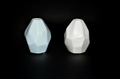 Seven Japanese Wabi Sabi Mini Ceramic Vases Pastels