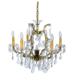 Seven-Light Maria Theresa Style Crystal Chandelier