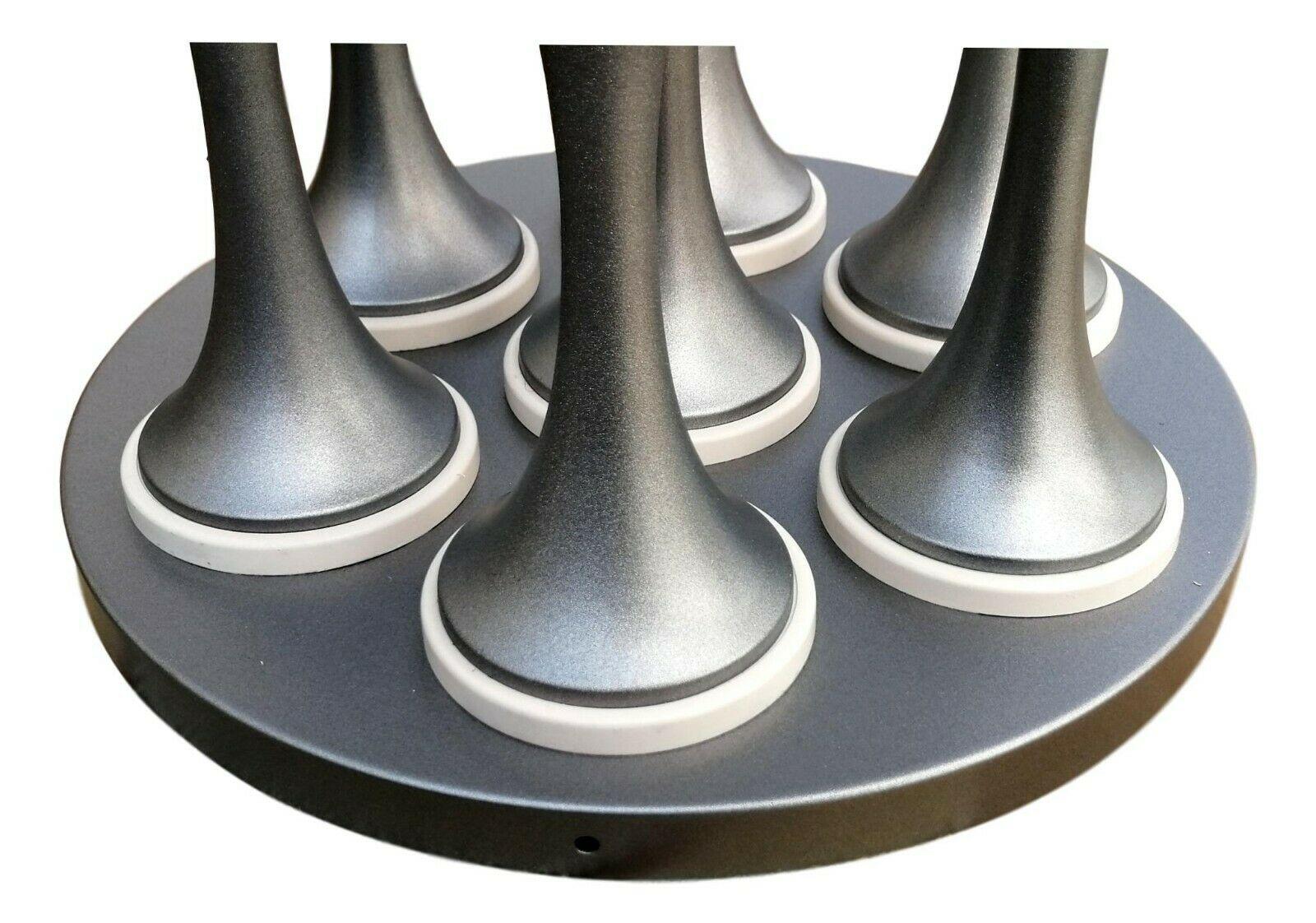 Steel Seven Lights Table Lamp or Chandelier 