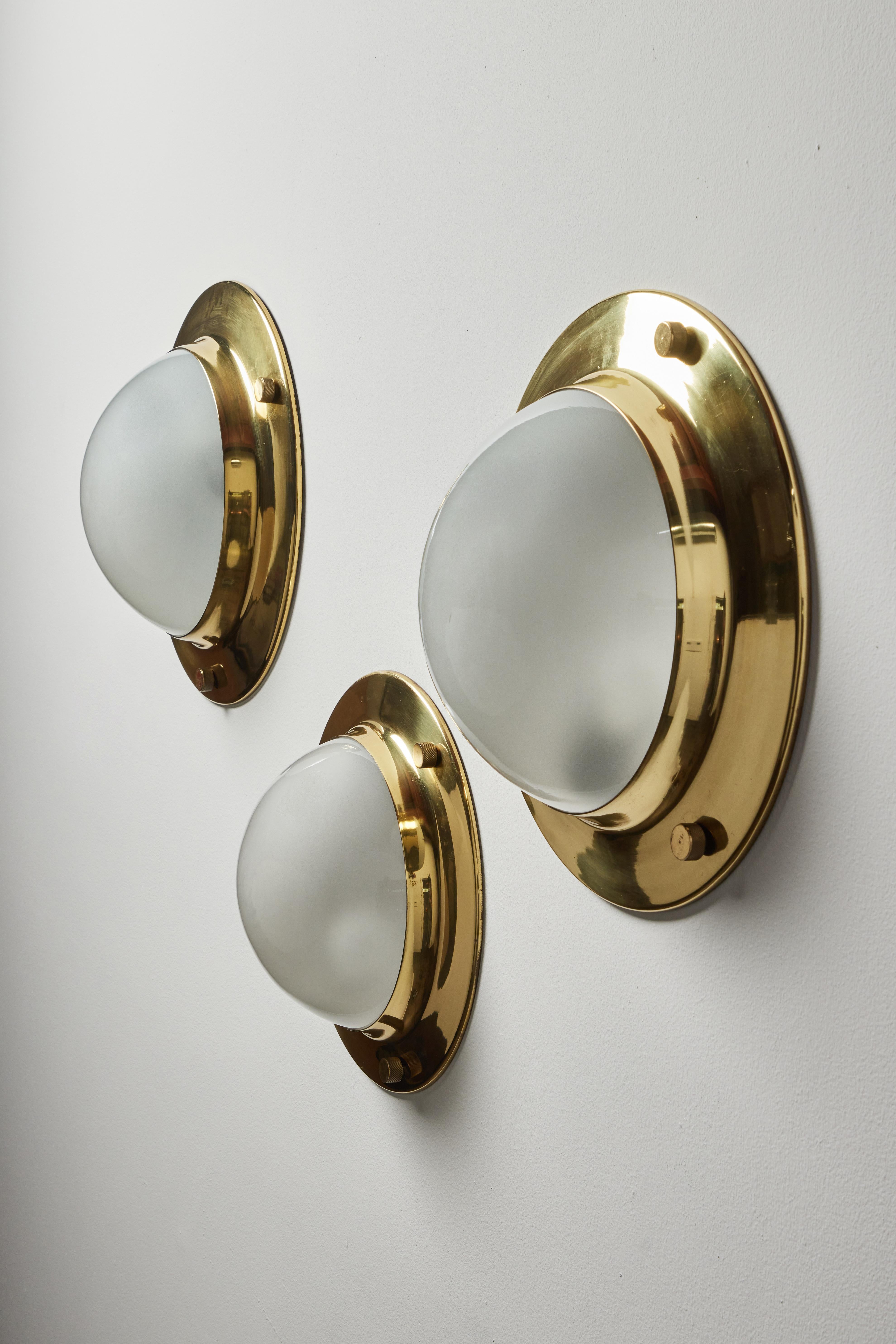 Brass LSp6 Tommy Wall/Ceiling Lights by Luigi Caccia Dominioni for Azucena For Sale