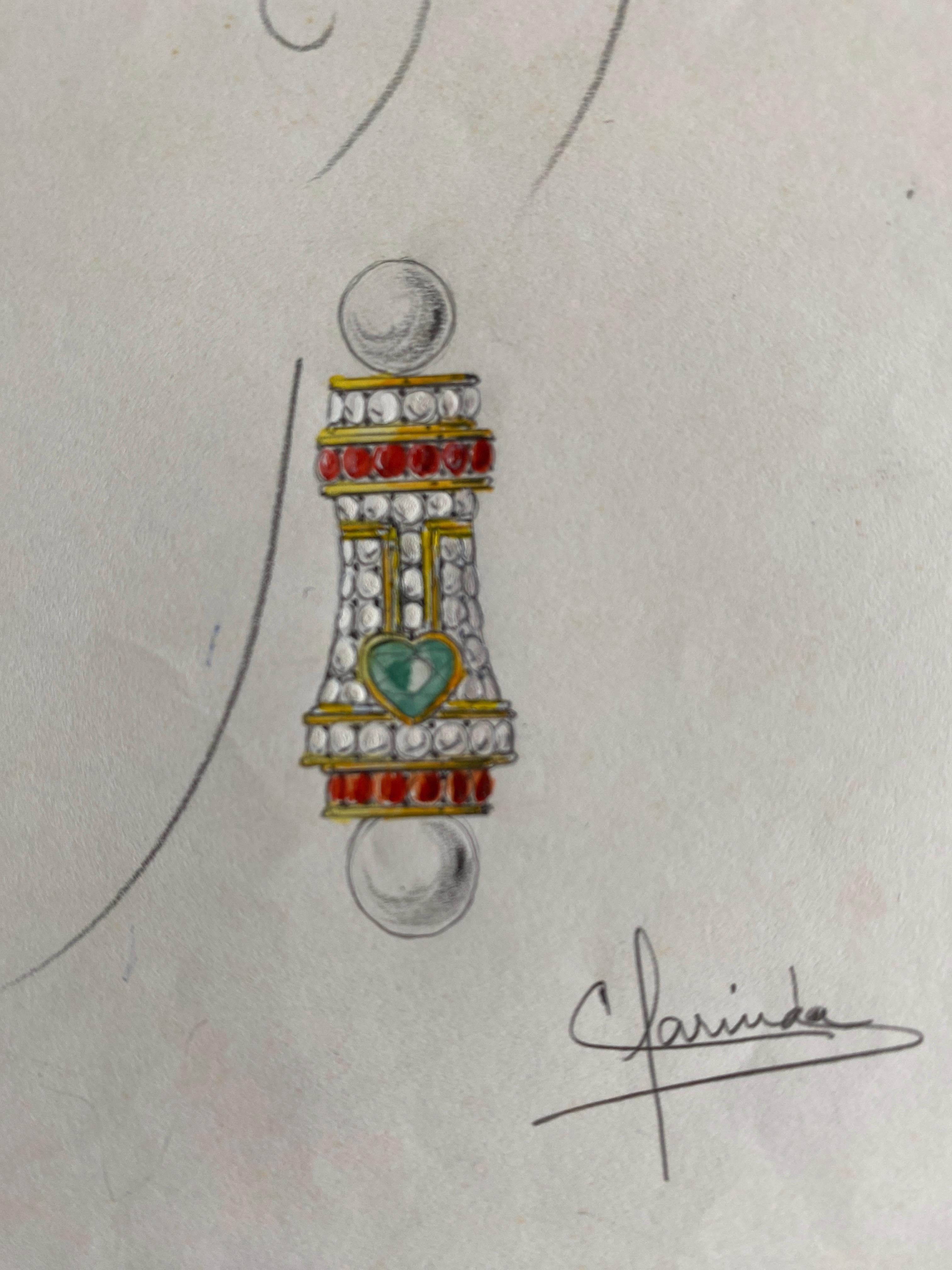 Français Sept am designs originaux de bijoux vintage signés Clarinda, années 1970 ou 1980 en vente