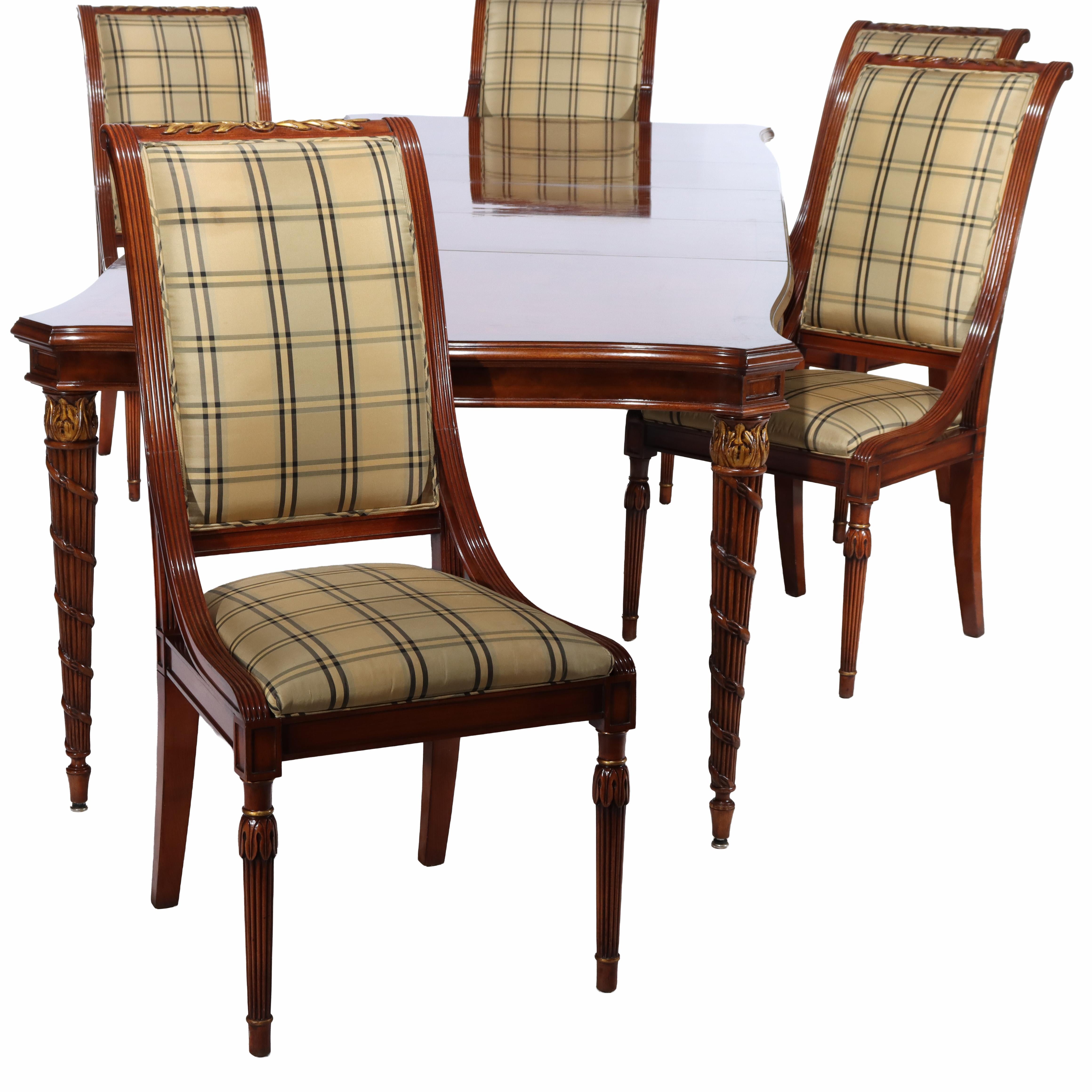 Siebenteiliges Karges Nussbaum- und Wurzelholz-Esszimmer-Set, signiert 20. im Angebot 5