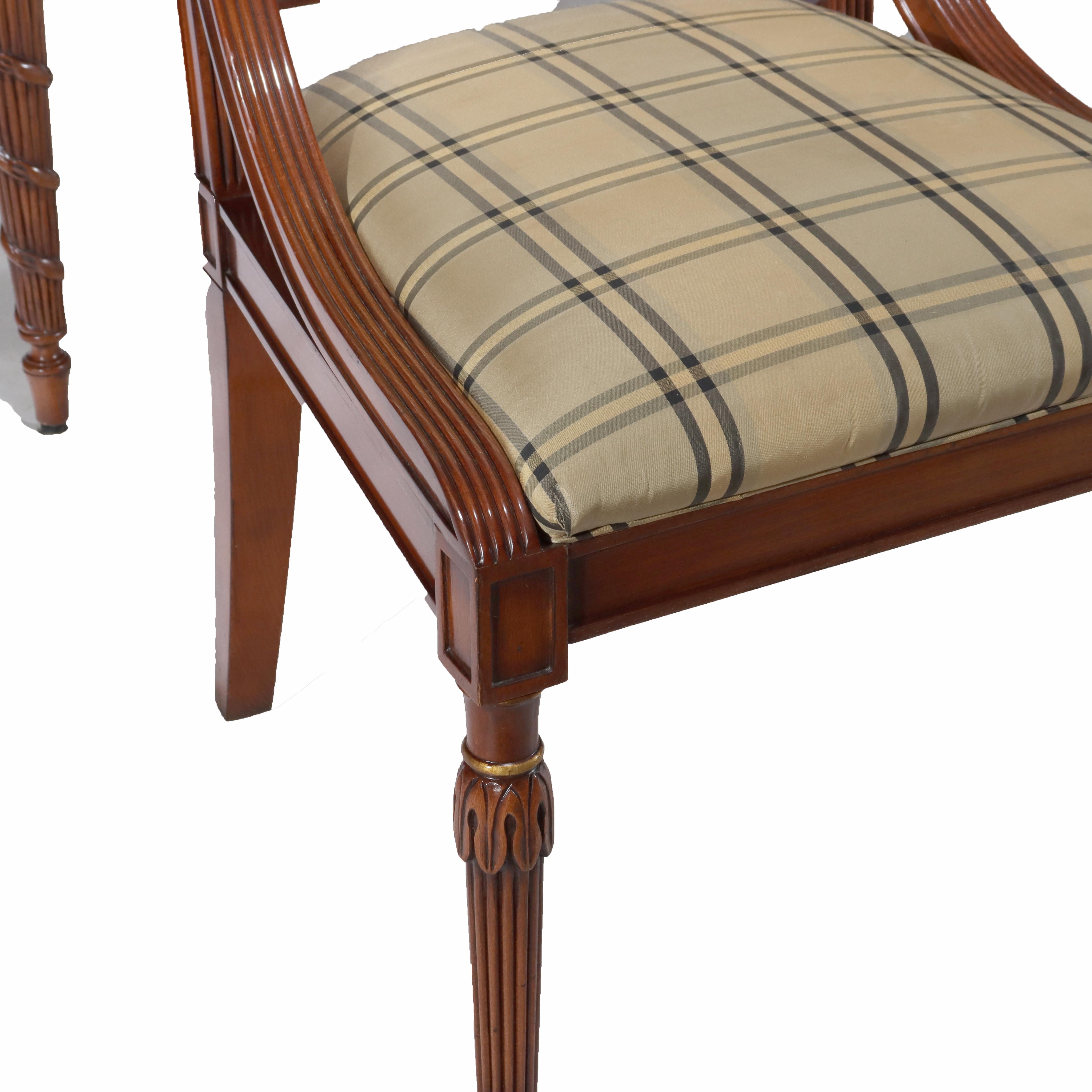 Siebenteiliges Karges Nussbaum- und Wurzelholz-Esszimmer-Set, signiert 20. im Angebot 6