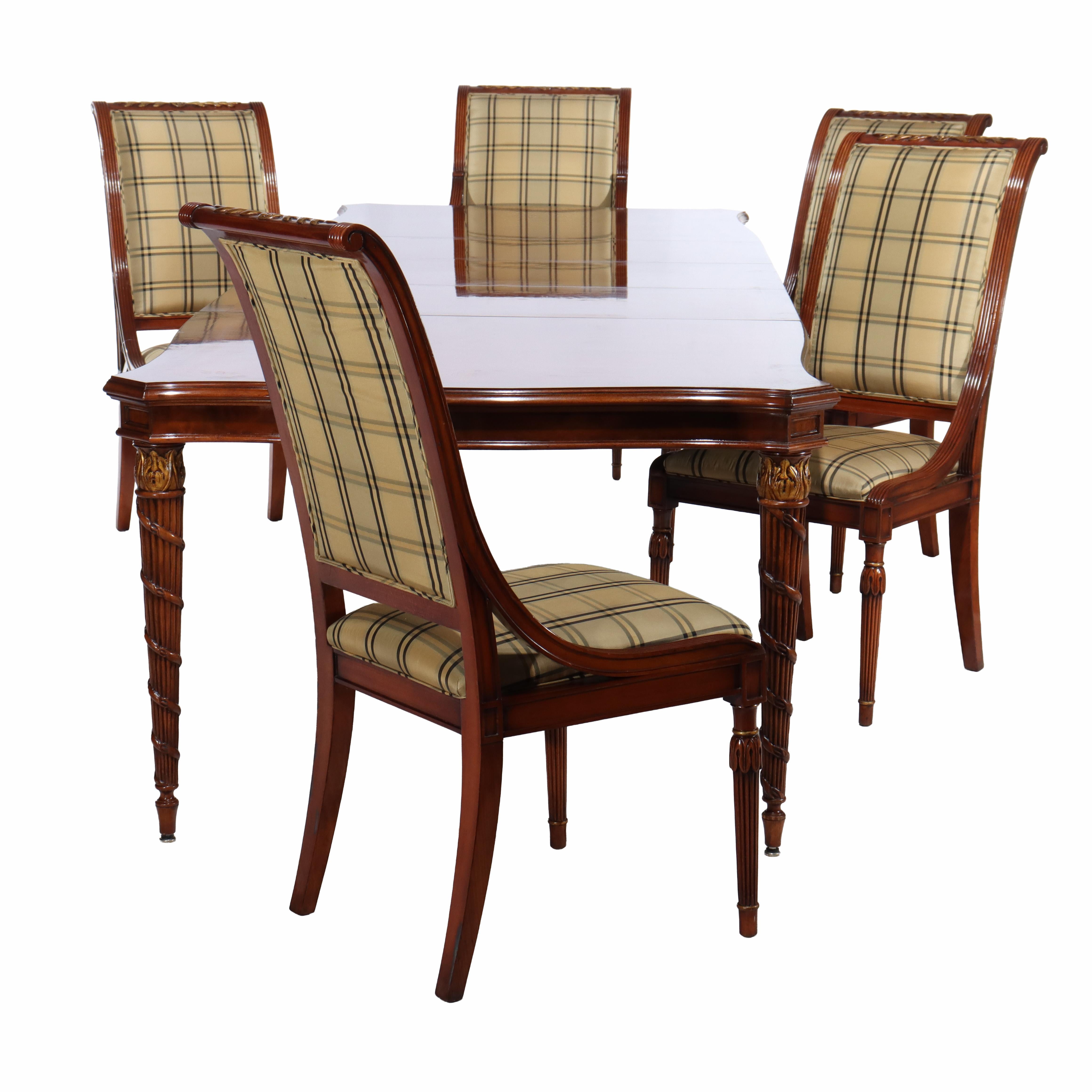 Siebenteiliges Karges Nussbaum- und Wurzelholz-Esszimmer-Set, signiert 20. im Angebot 8