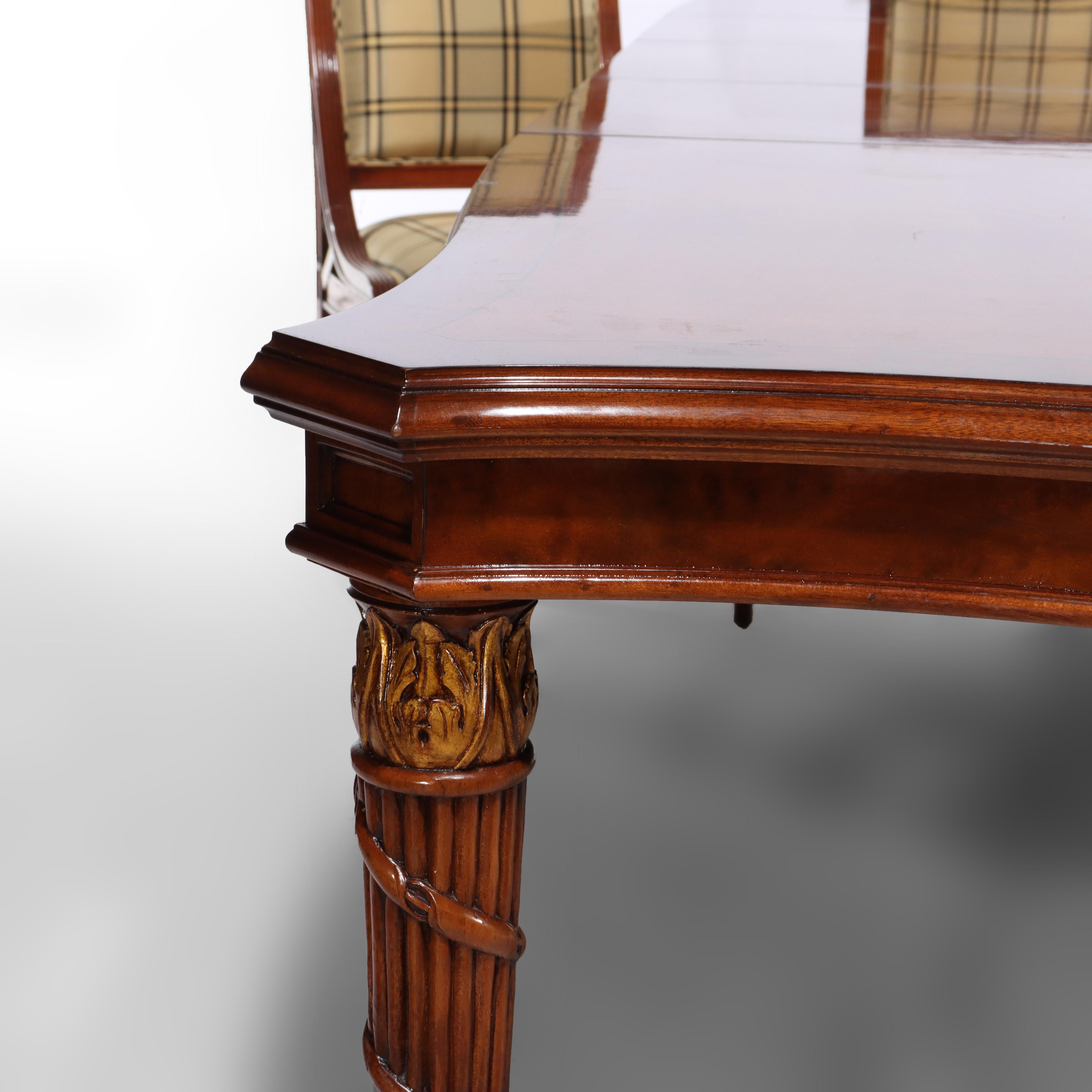 Siebenteiliges Karges Nussbaum- und Wurzelholz-Esszimmer-Set, signiert 20. im Angebot 9
