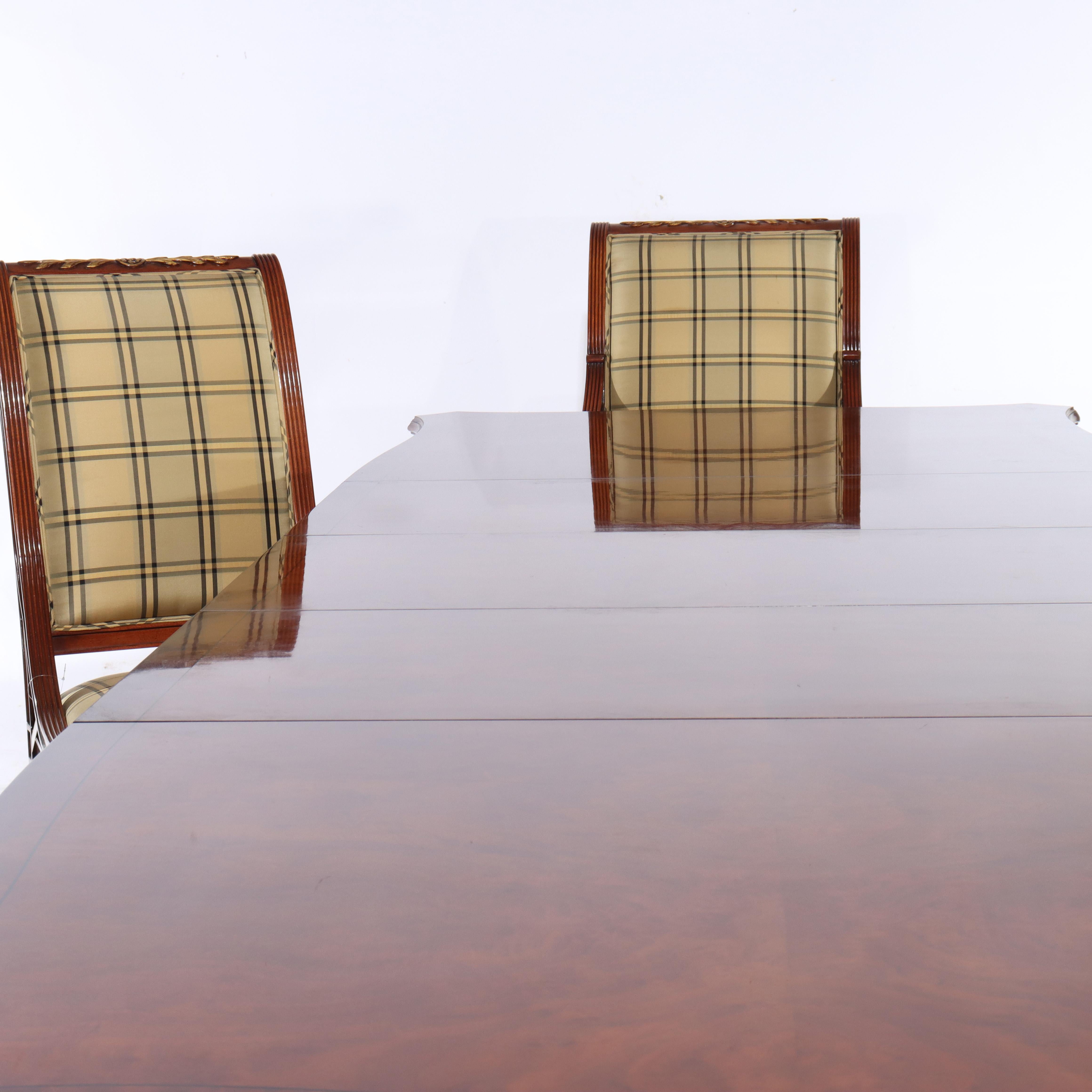 Siebenteiliges Karges Nussbaum- und Wurzelholz-Esszimmer-Set, signiert 20. im Angebot 10