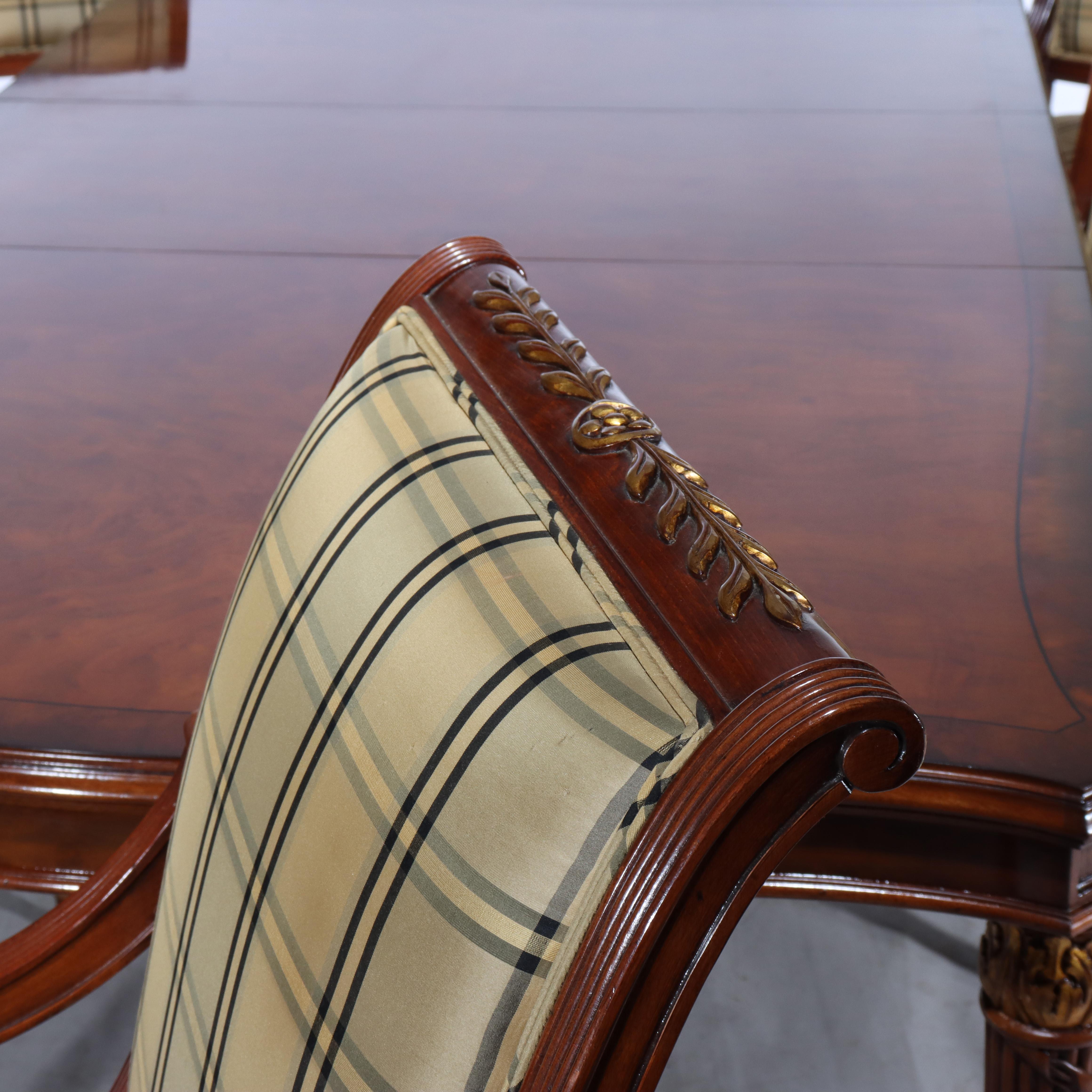 Siebenteiliges Karges Nussbaum- und Wurzelholz-Esszimmer-Set, signiert 20. im Angebot 1