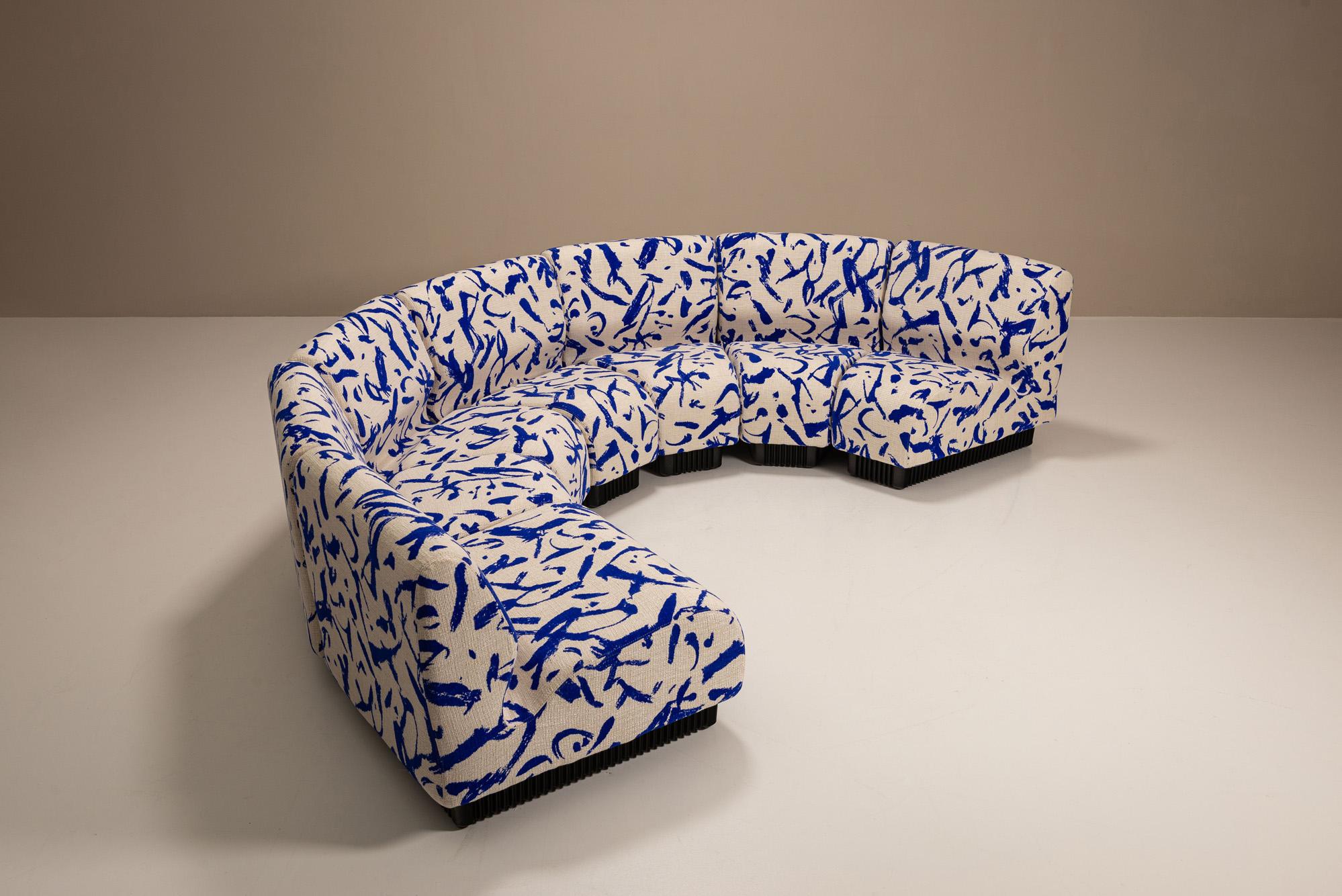 Mid-Century Modern Seven-Piece Modular Sofa by Don Chadwick for Herman Miller in Dedar Fabric For Sale