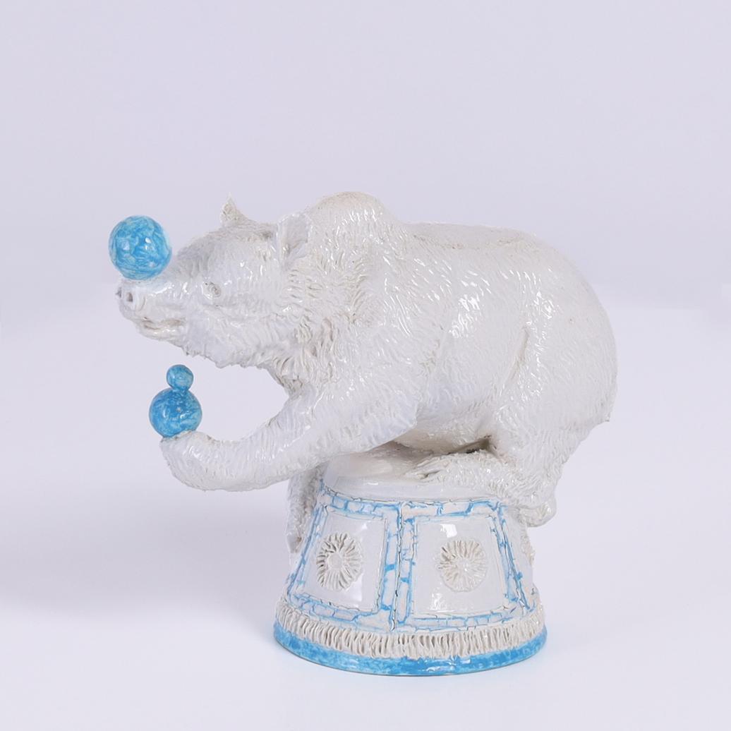 20th Century Seven Piece Set of Italian Porcelain Circus Bears by Andrea Spadini