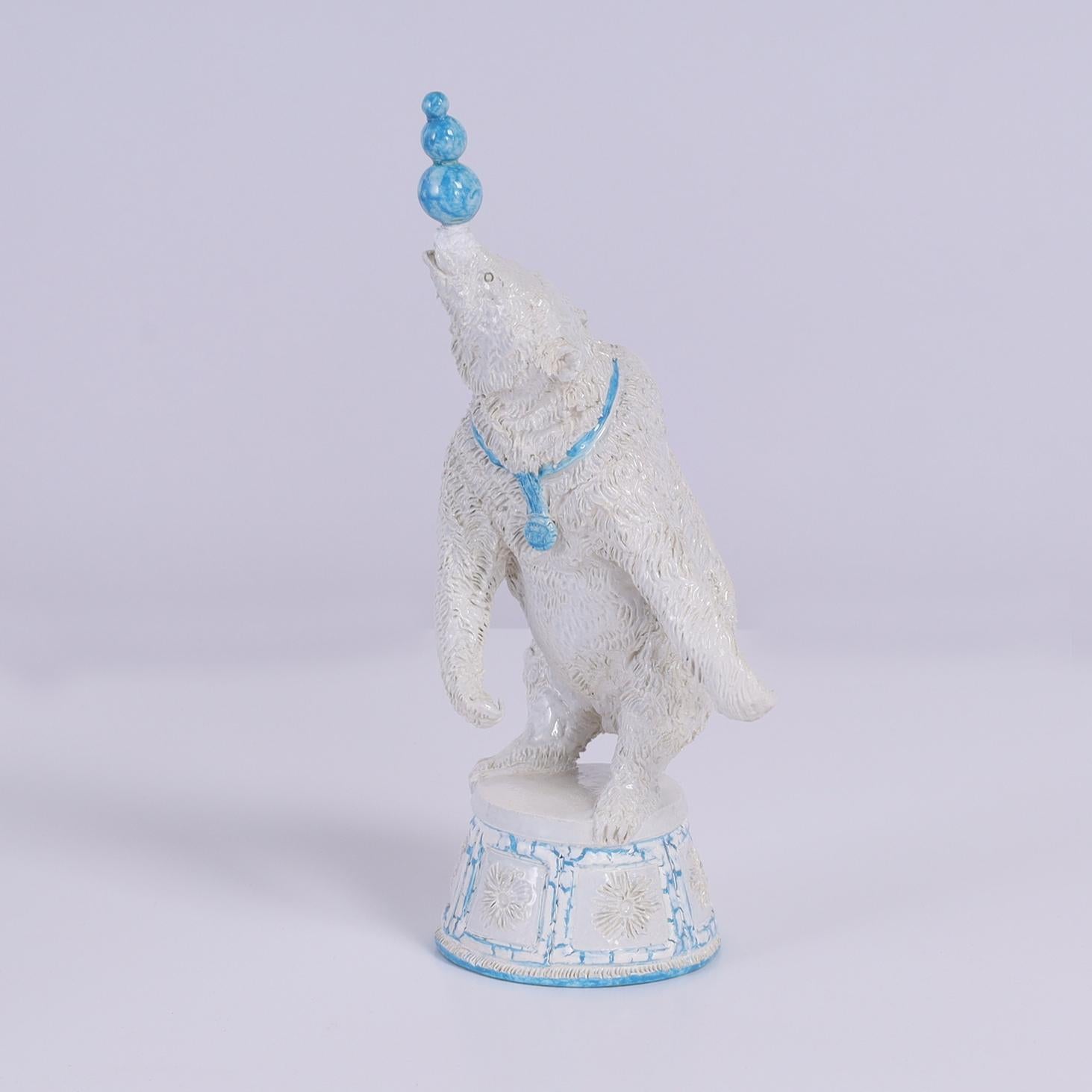 Seven Piece Set of Italian Porcelain Circus Bears by Andrea Spadini 2