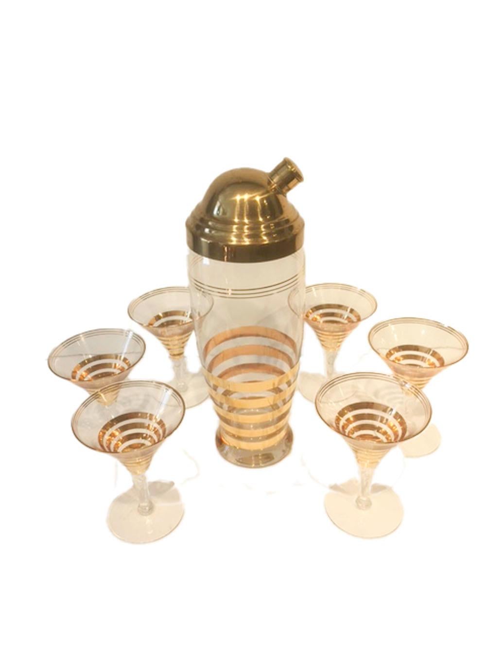 gold martini shaker