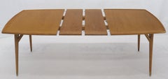 Seven Piece Cerused Oak Dining Room, attributed Paul Laszlo, 2 Extension Boards