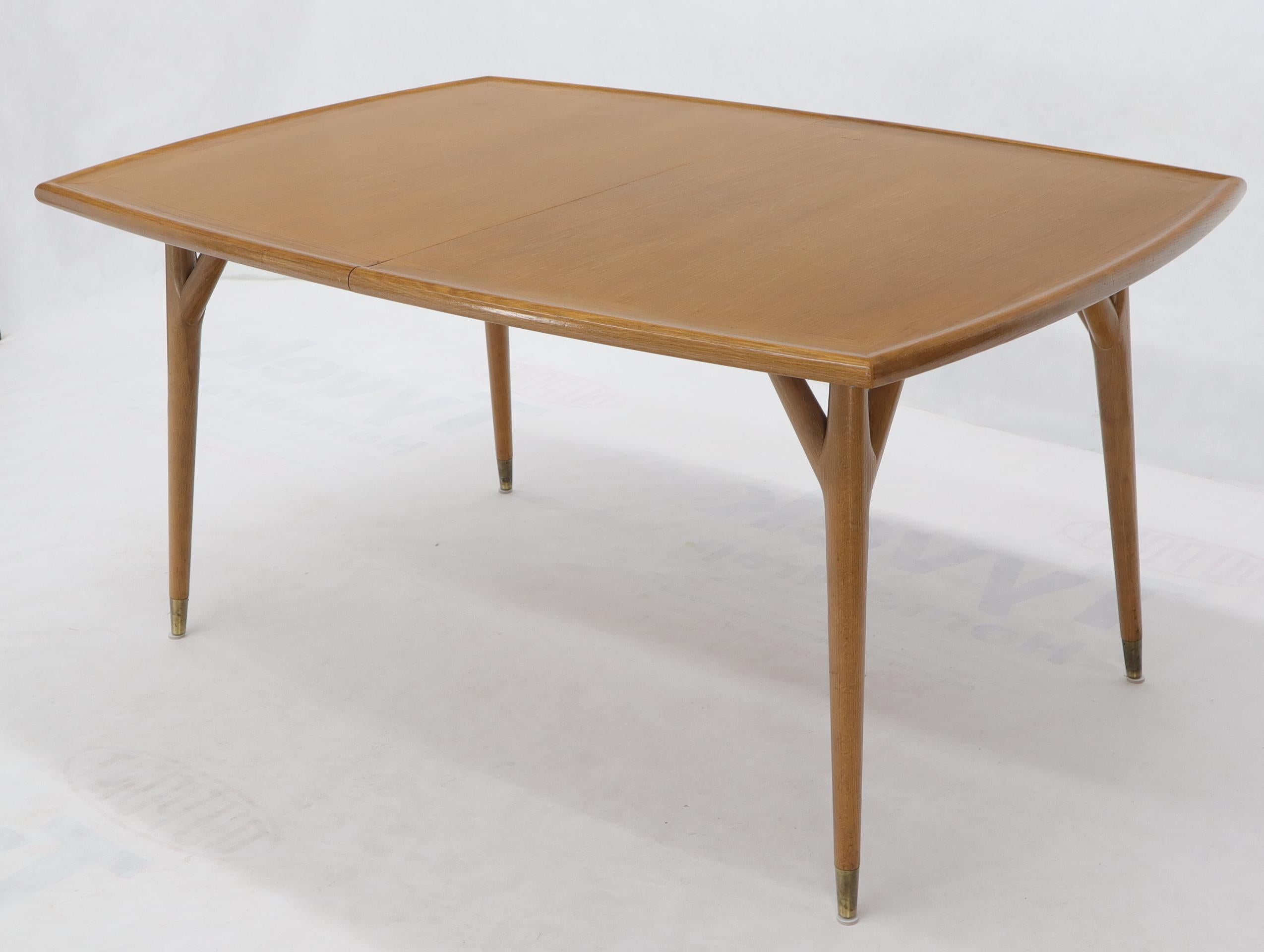 20th Century Seven Piece Cerused Oak Dining Room, attributed Paul Laszlo, 2 Extension Boards For Sale