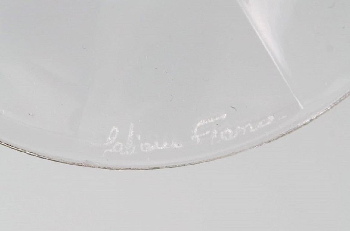 Sept verres à vin blancs Chenonceaux Ren Lalique en verre de cristal transparent en vente 1