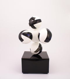 Seven Spheres Lacquered Ceramic Sculpture by Golem