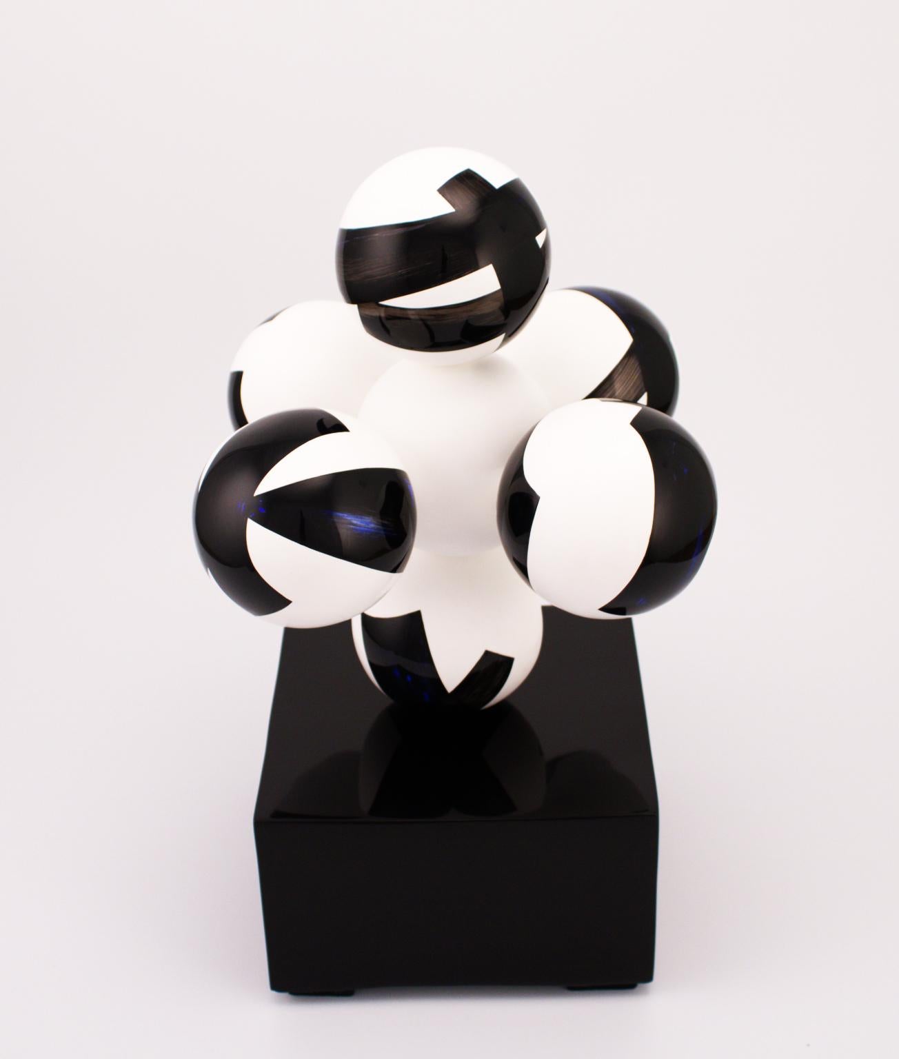 Seven Spheres Lacquered Ceramic Sculpture by Golem For Sale 2