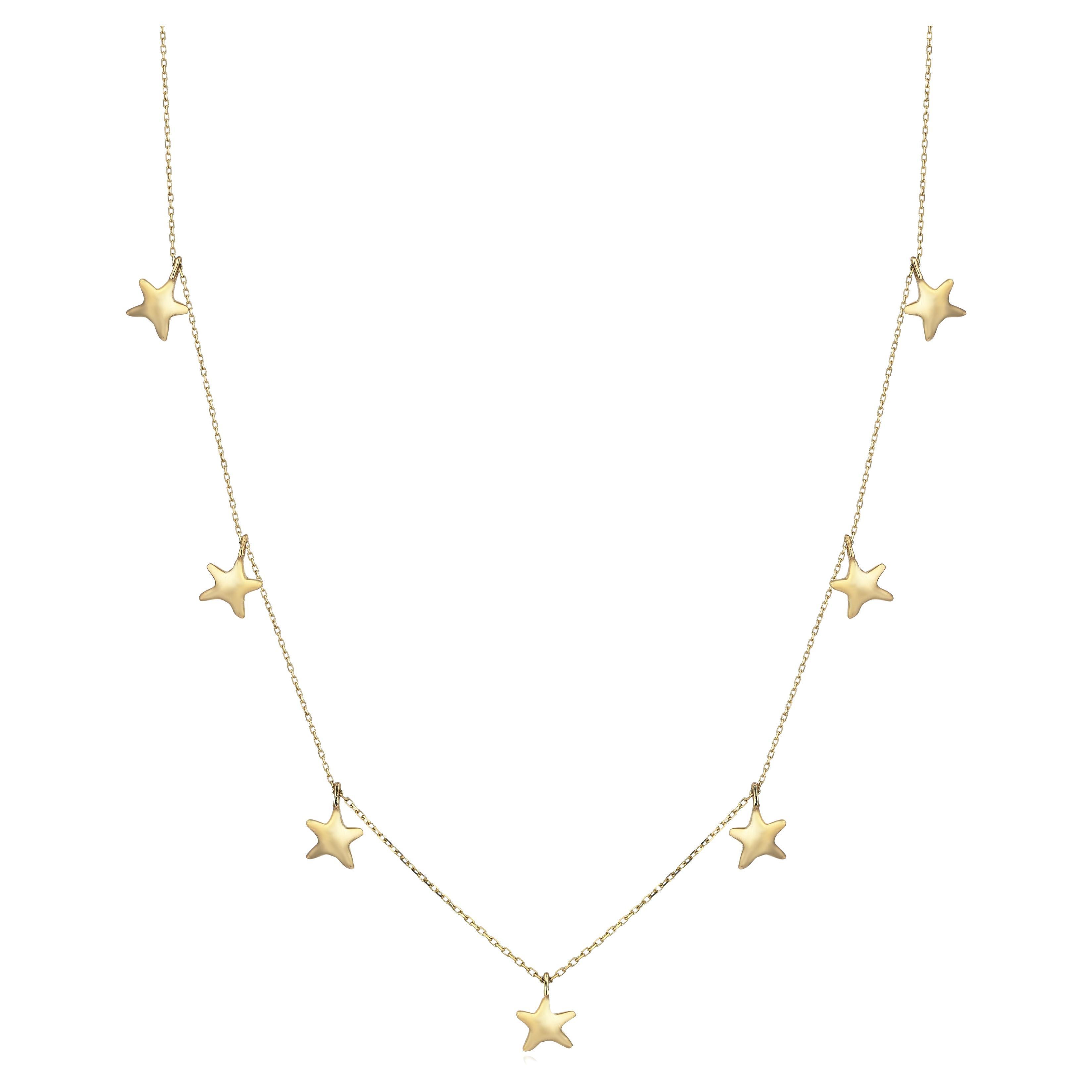 Seven Star Drop Necklace For Sale