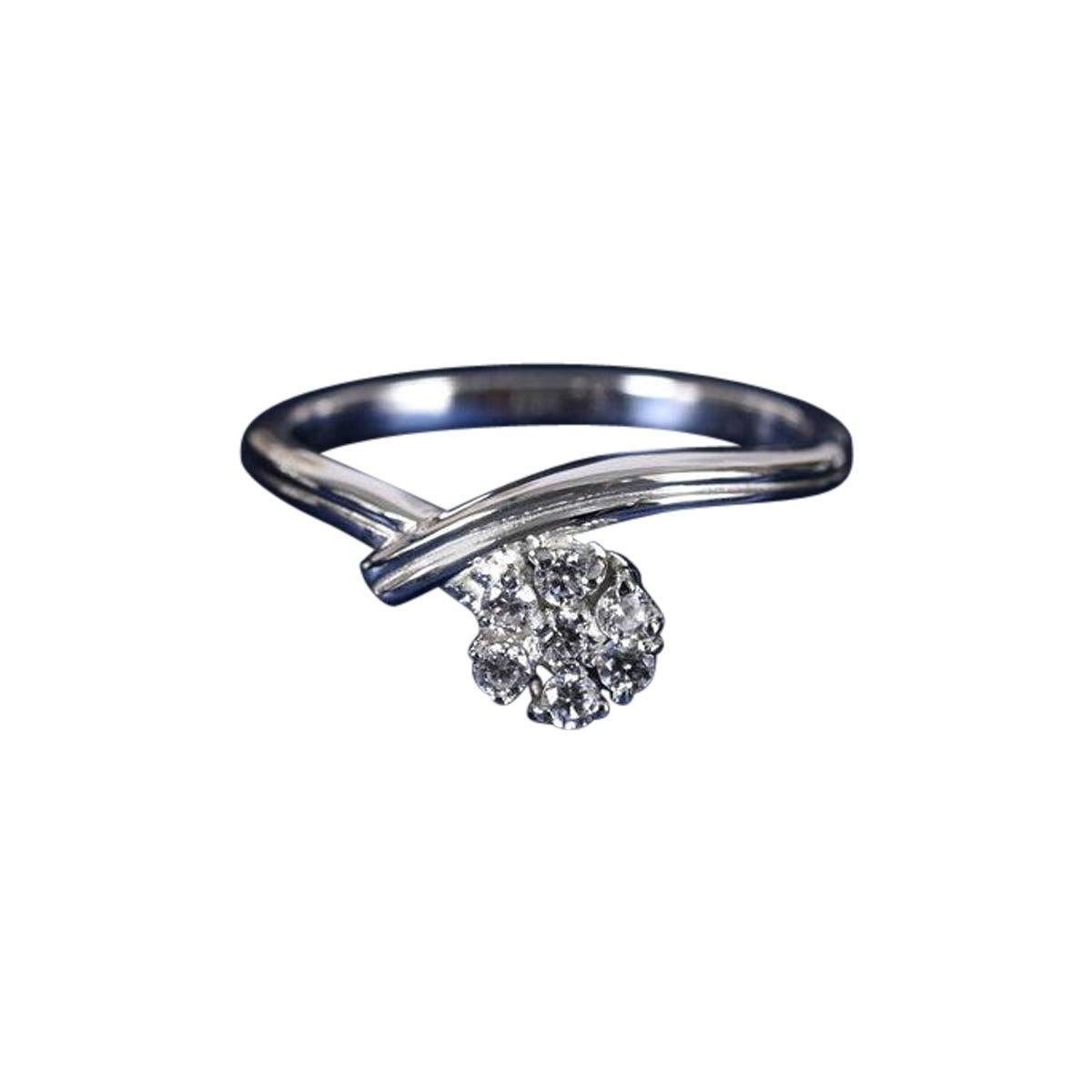 Seven Stone Moissanite Ring 925 Sterling Silver Engagement Ring Gift For Women .