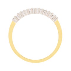 Seven-Stone Old Cut Diamond Wedding Ring, circa 1980s