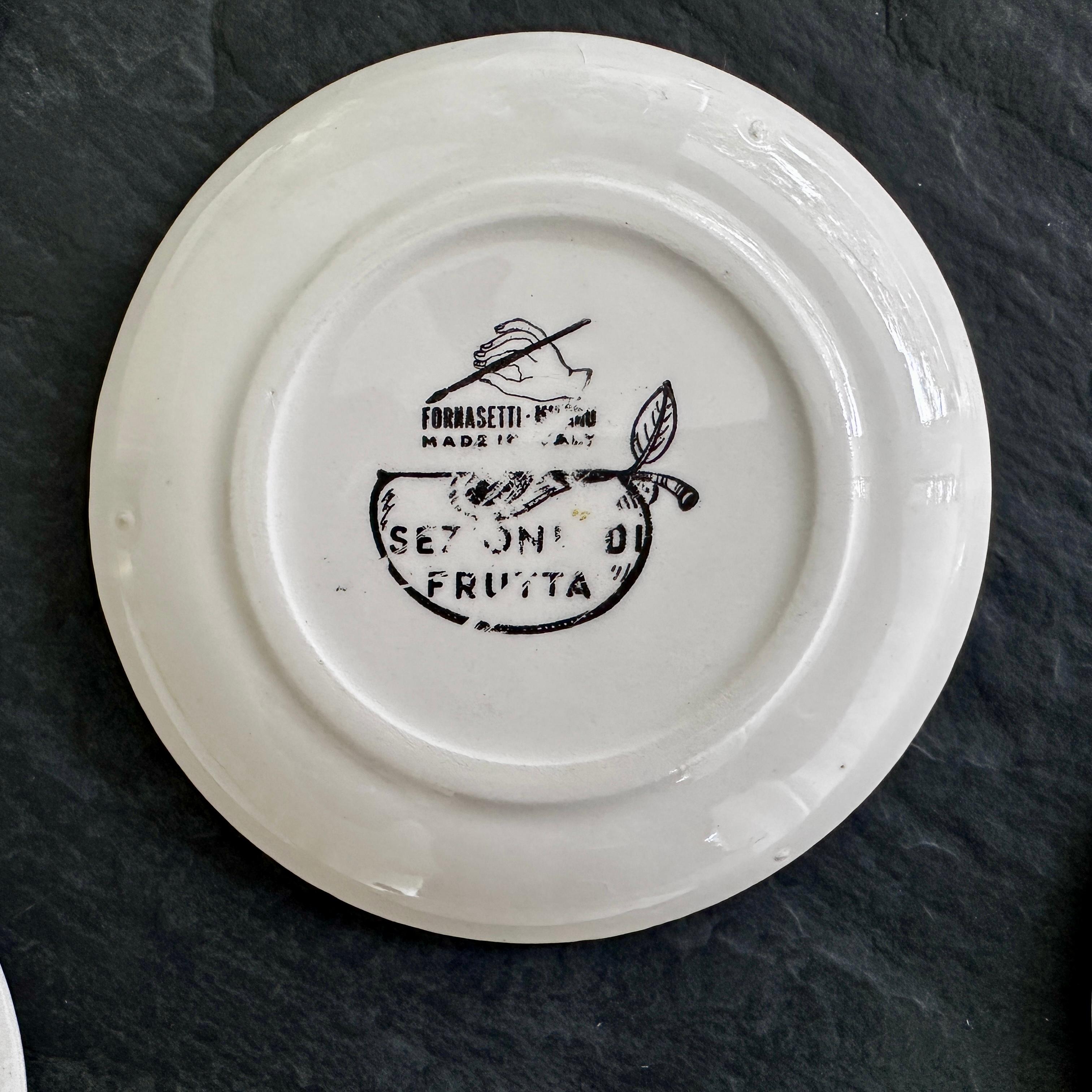 Seven Vintage Piero Fornasetti Sezioni Di Frutta Coasters With Original Box For Sale 3