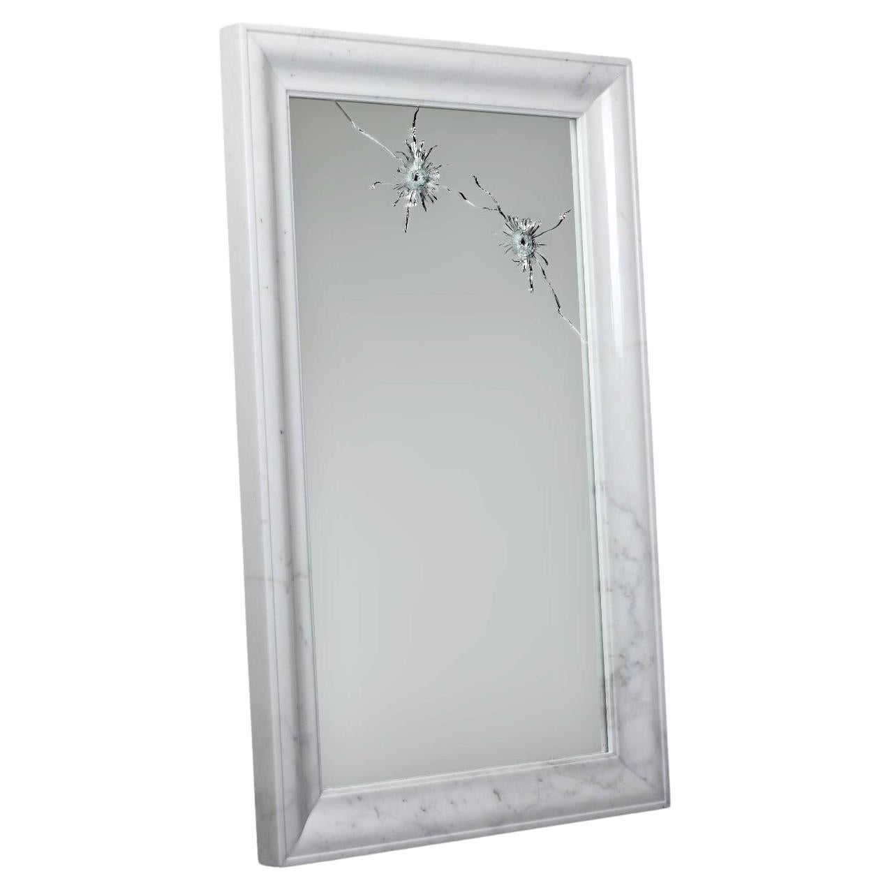 Specchio da parete rettangolare Seven Years con cornice in marmo di Barberini & Gunnell