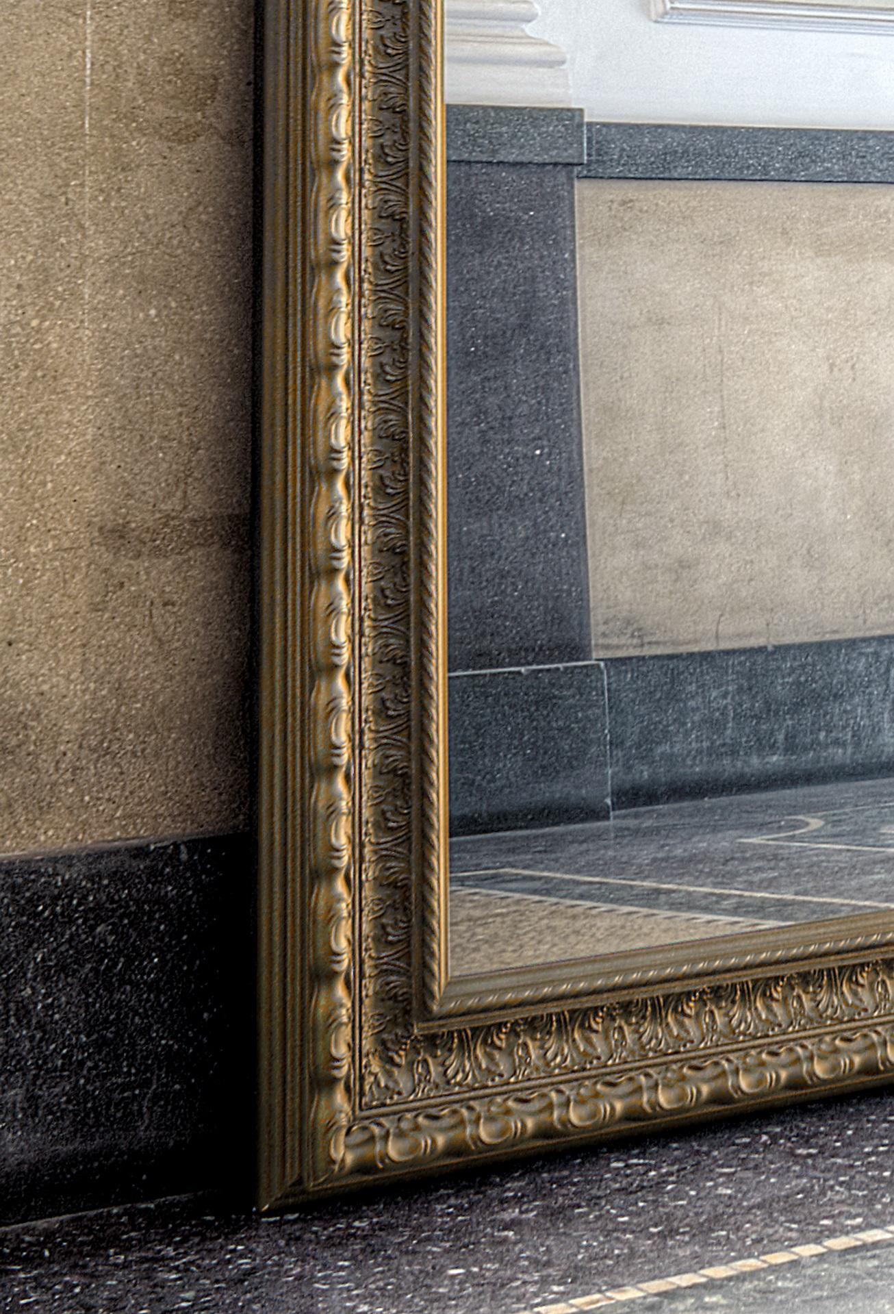 Contemporary Seven Years Wall Mirror with Gold-Plated Wooden Frame by Barberini & Gunnell For Sale