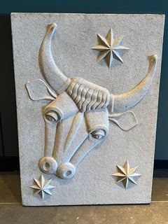 Seven Zodiac Relief Signs, Artificial Stone, C. 1940