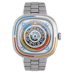 Sevenfriday Montre automatique d'inspiration Bauhaus en acier inoxydable et métal T1/08