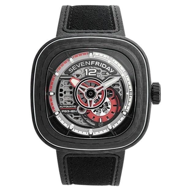 Sevenfriday Automatic Ruby Carbon Stainless Steel Watch PS3/02 For Sale