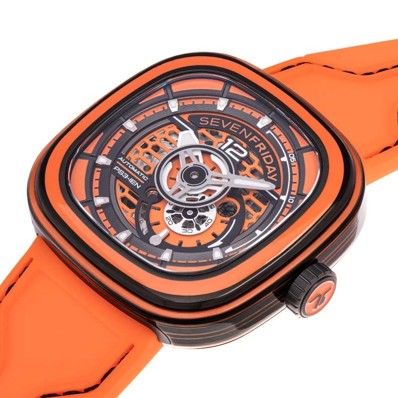 Women's or Men's Sevenfriday PS-Colored Carbon Men's Automatic Watch PS3/03 For Sale
