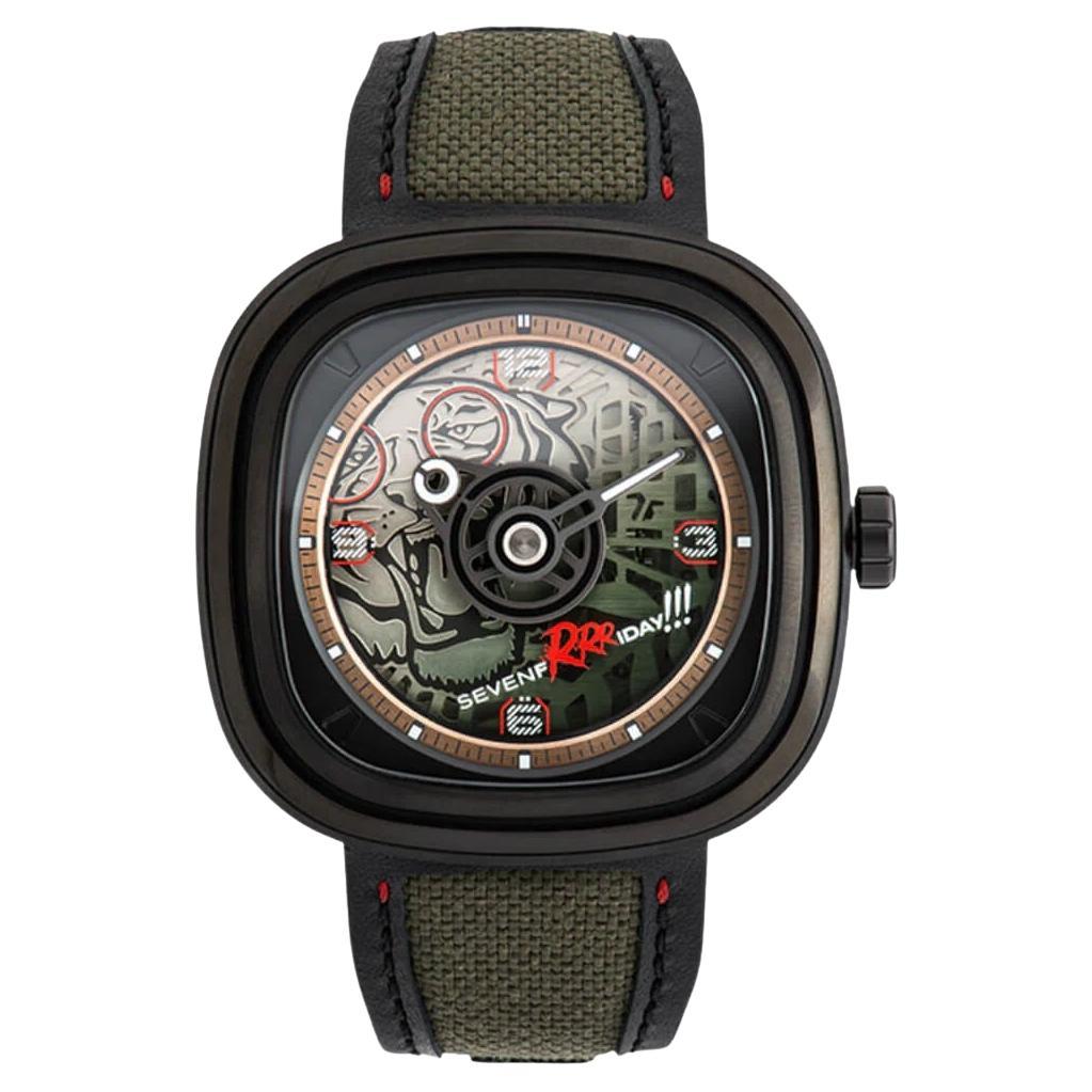 Sevenfriday T Series Automatic Green Tiger Men's Watch T3/04 For Sale