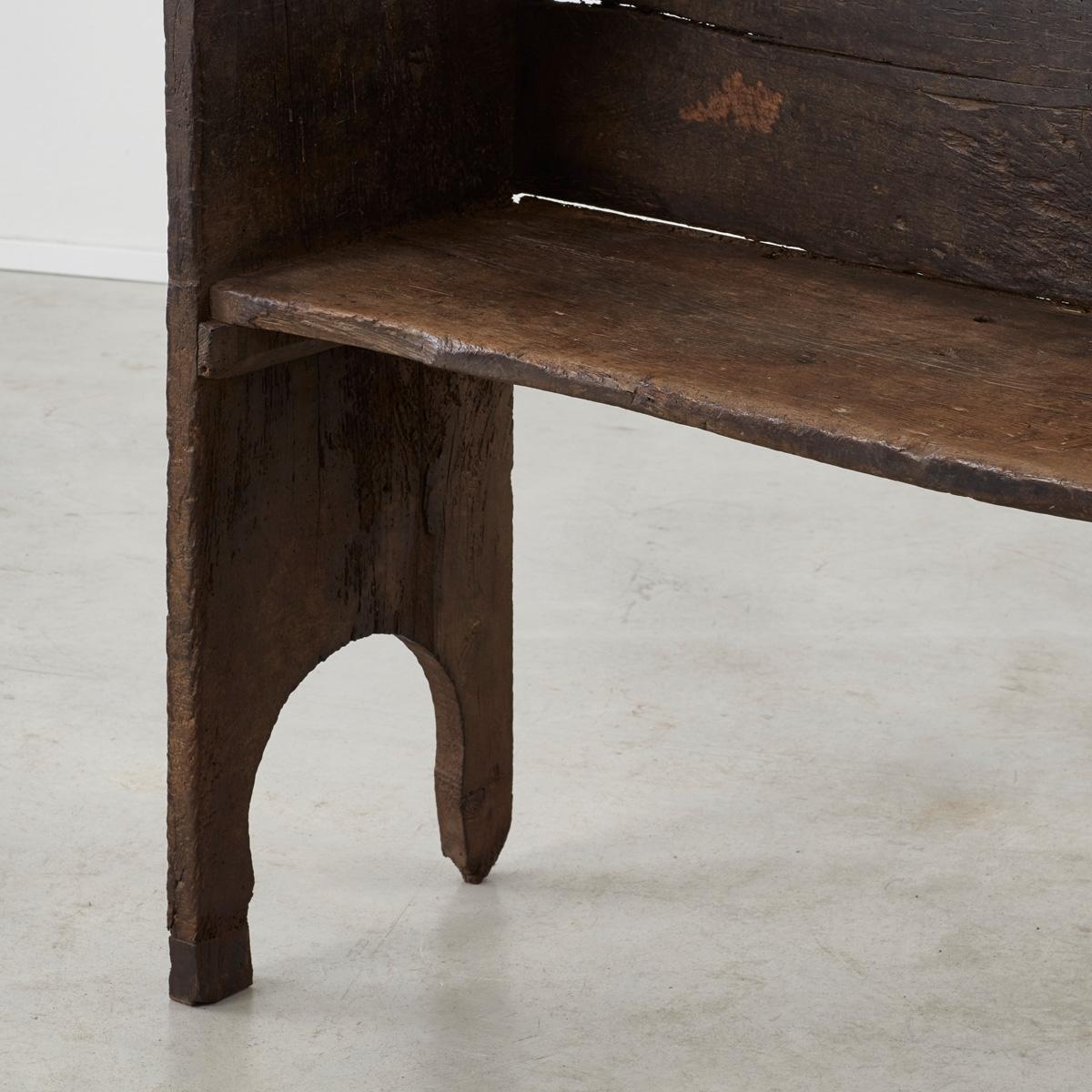 Seventeenth-Century Antique Rustic Bench from Galicia For Sale 5