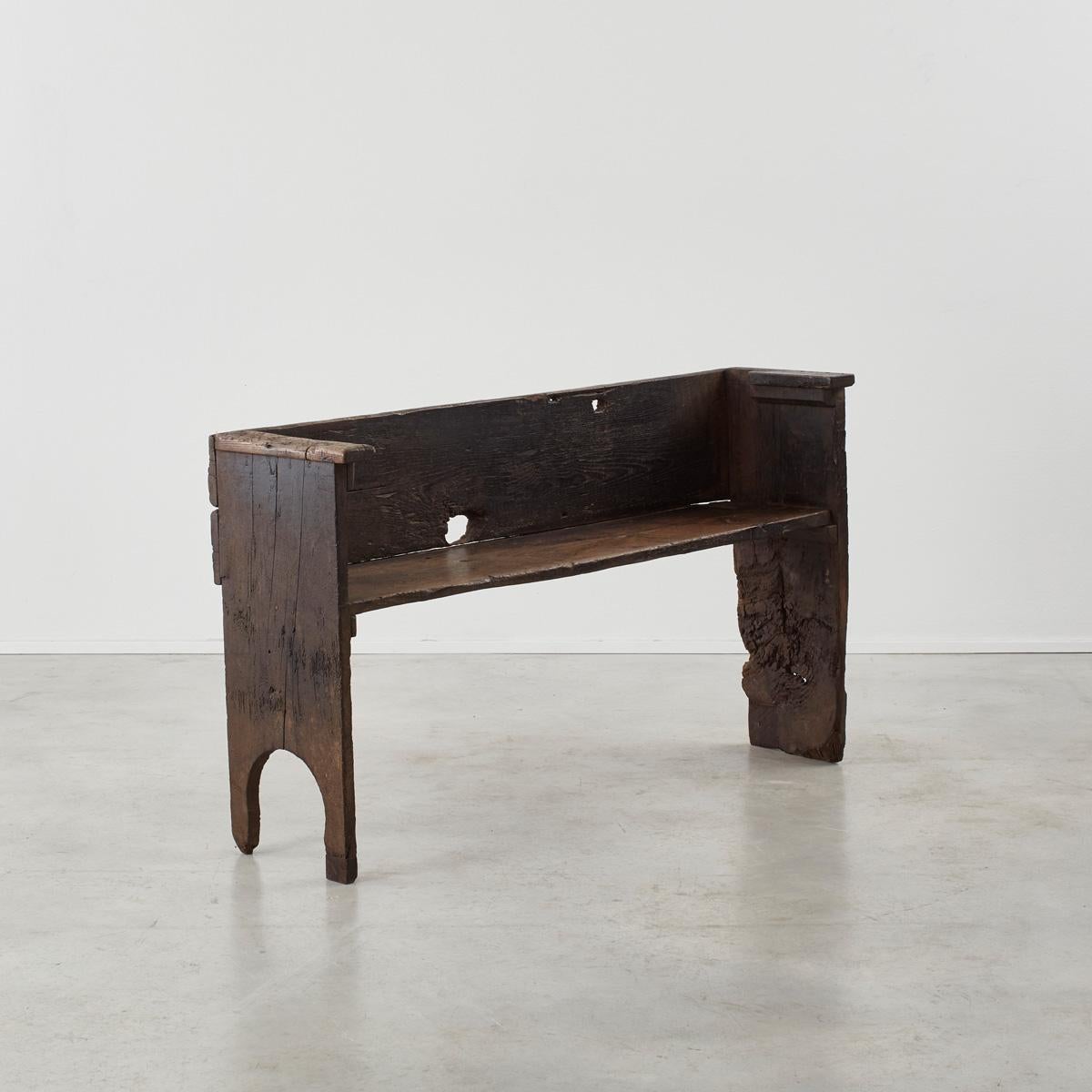 A rare late 17th Century bench from Galicia with nearly 300 years of patination, creating a beautiful and inimitable texture. The construction is rudimentary but incredibly solid, and it expresses a strangely contemporary form.

Constructed circa