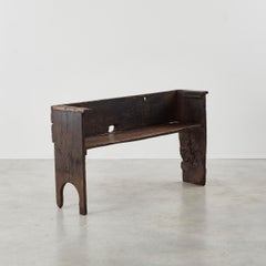Seventeenth-Century Antique Rustic Bench from Galicia