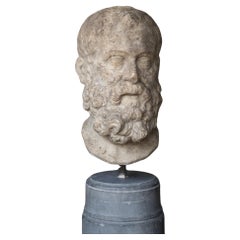 Busto de mármol tallado del siglo XVII Solón, 1820