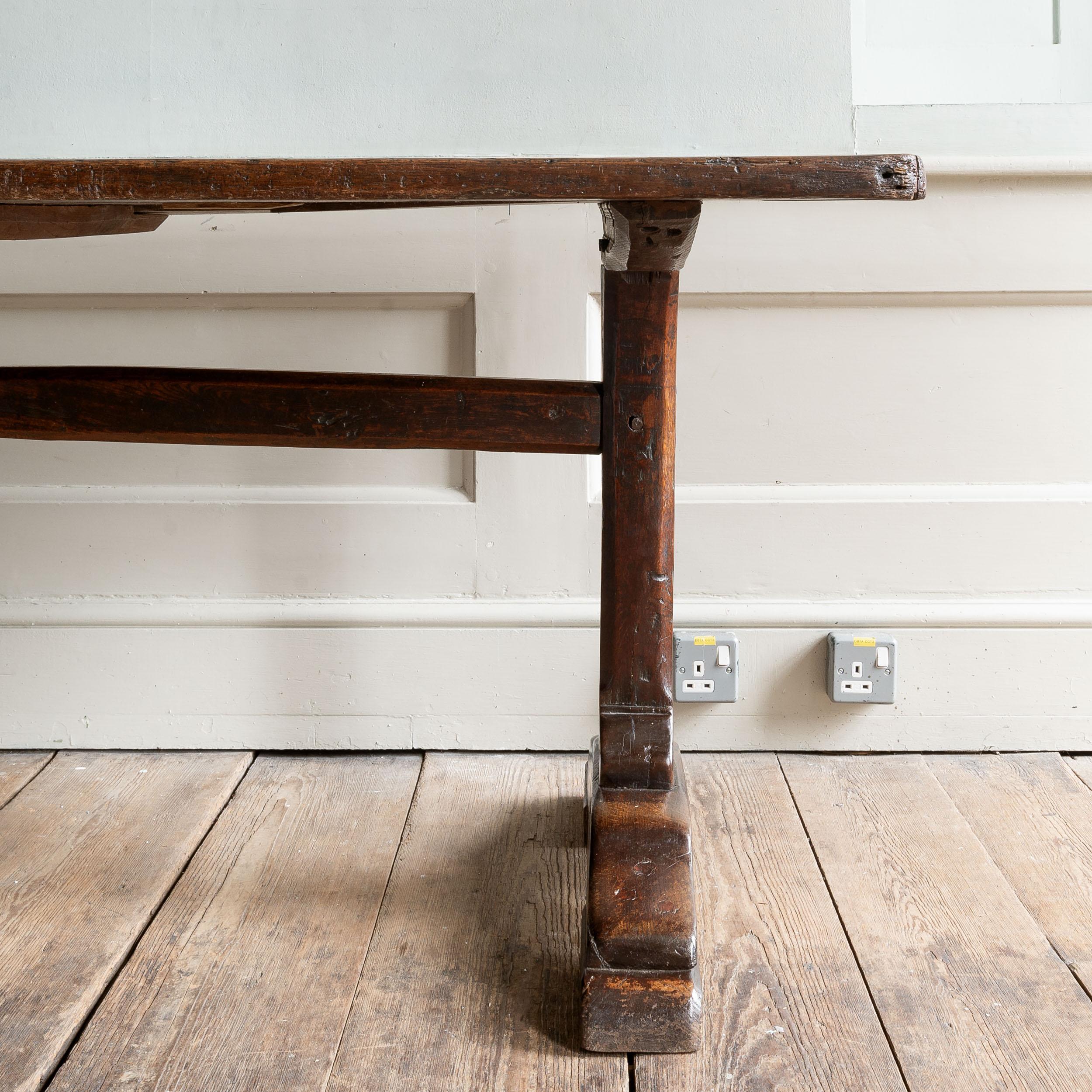 Seventeenth Century English Oak Joined Dining Table For Sale 8