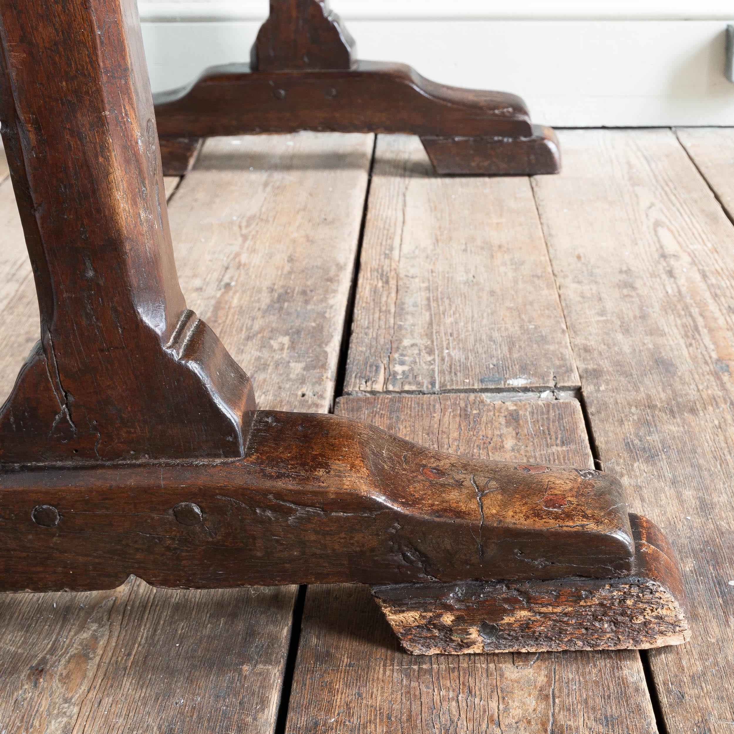 Seventeenth Century English Oak Joined Dining Table For Sale 9