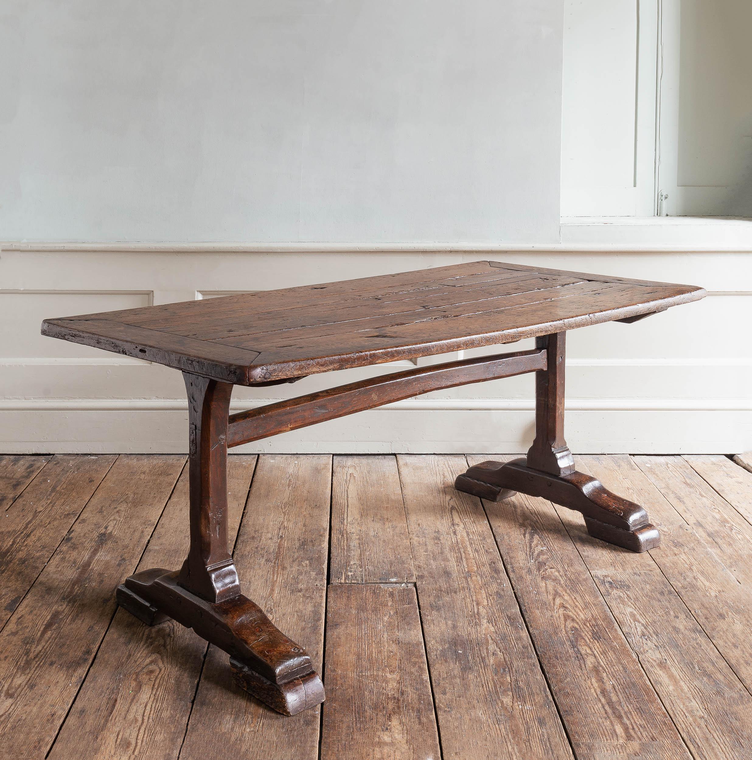 British Seventeenth Century English Oak Joined Dining Table For Sale