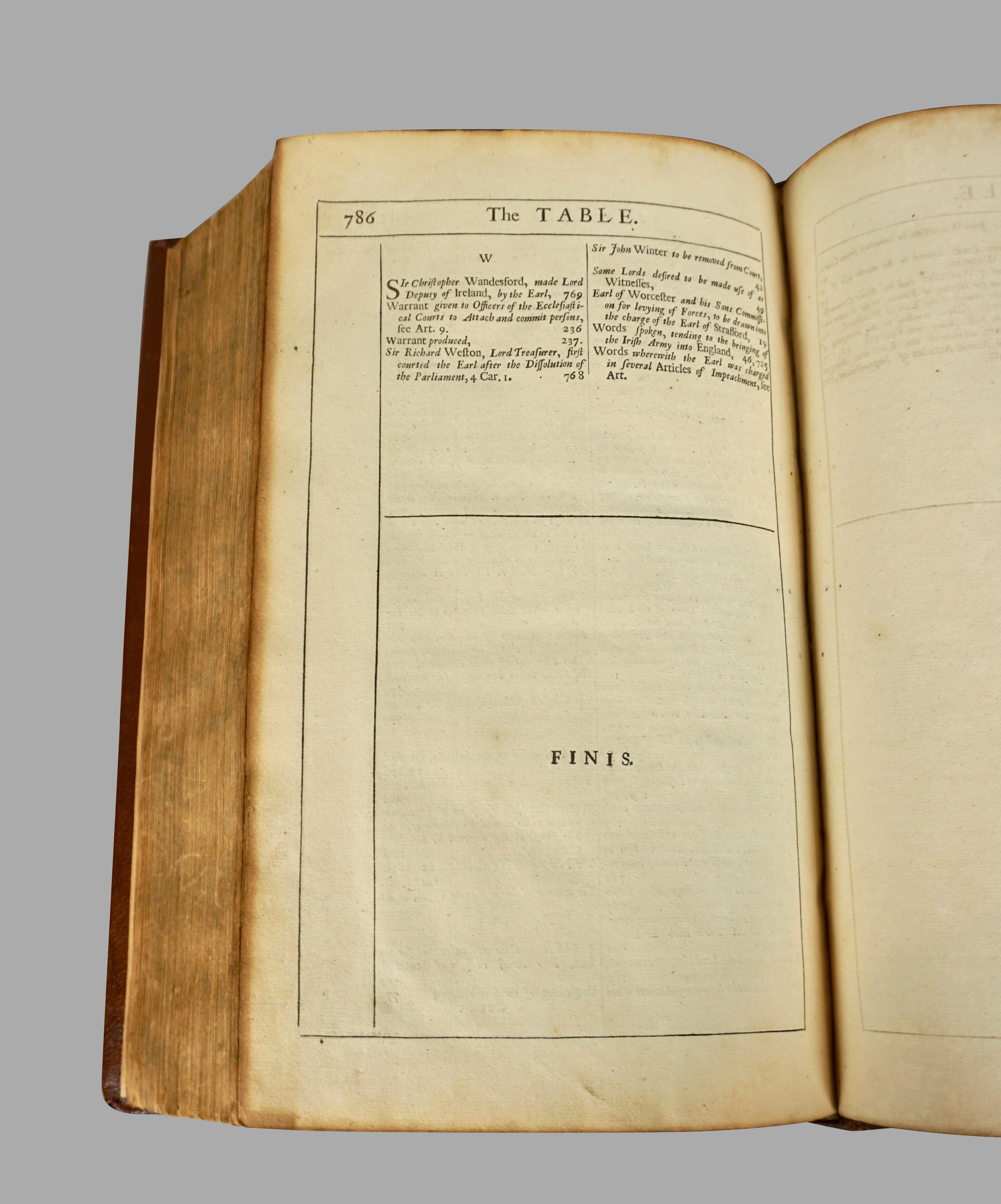 Seventeenth Century Original Leatherbound Book The Tryal of Thomas Strafford 3