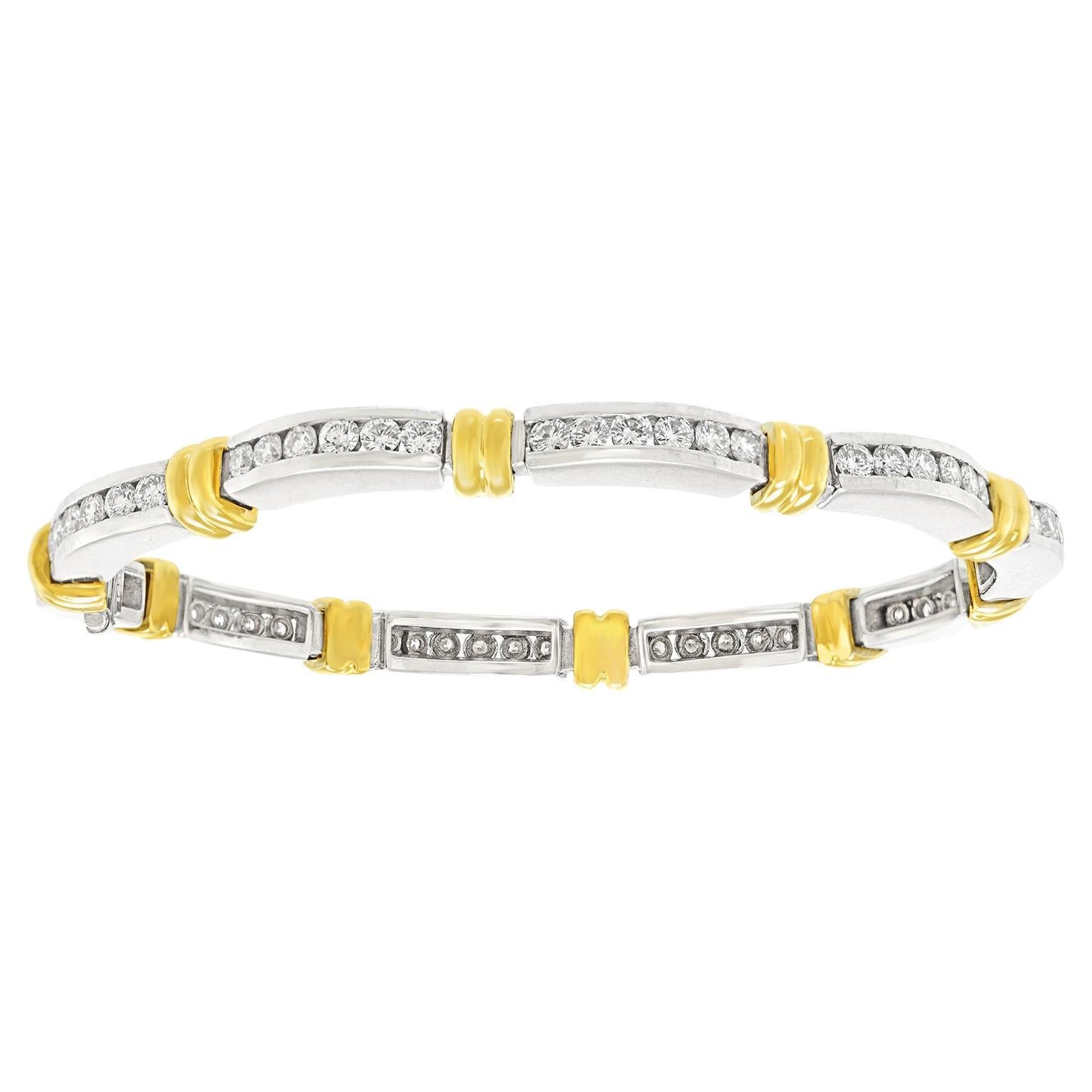 Siebziger Jahre 4,0 Karat Diamant-Armband