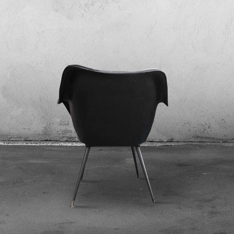 Seventies Black Armchairs For Sale at 1stDibs